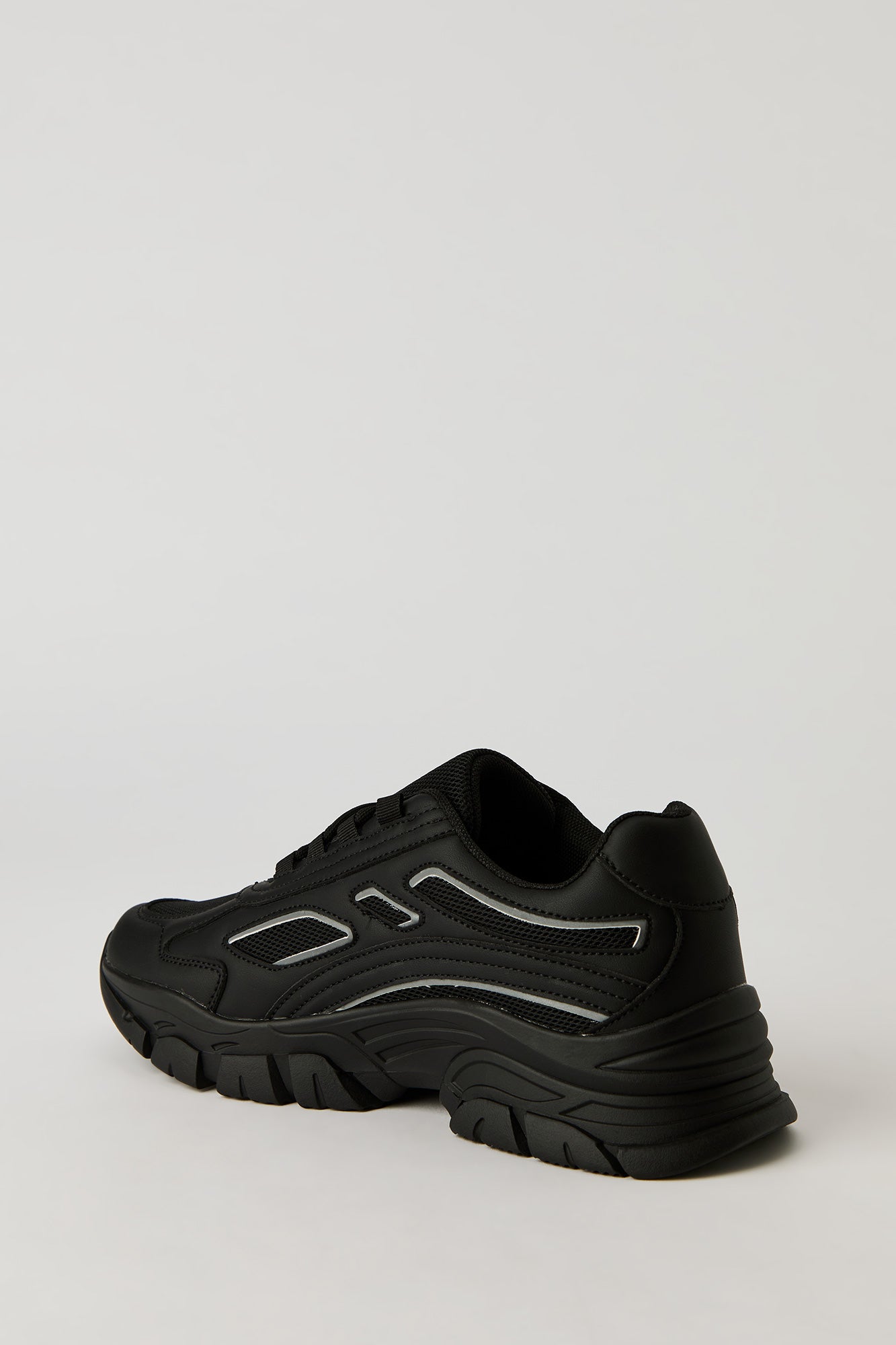 Mesh & Faux Leather Running Shoes