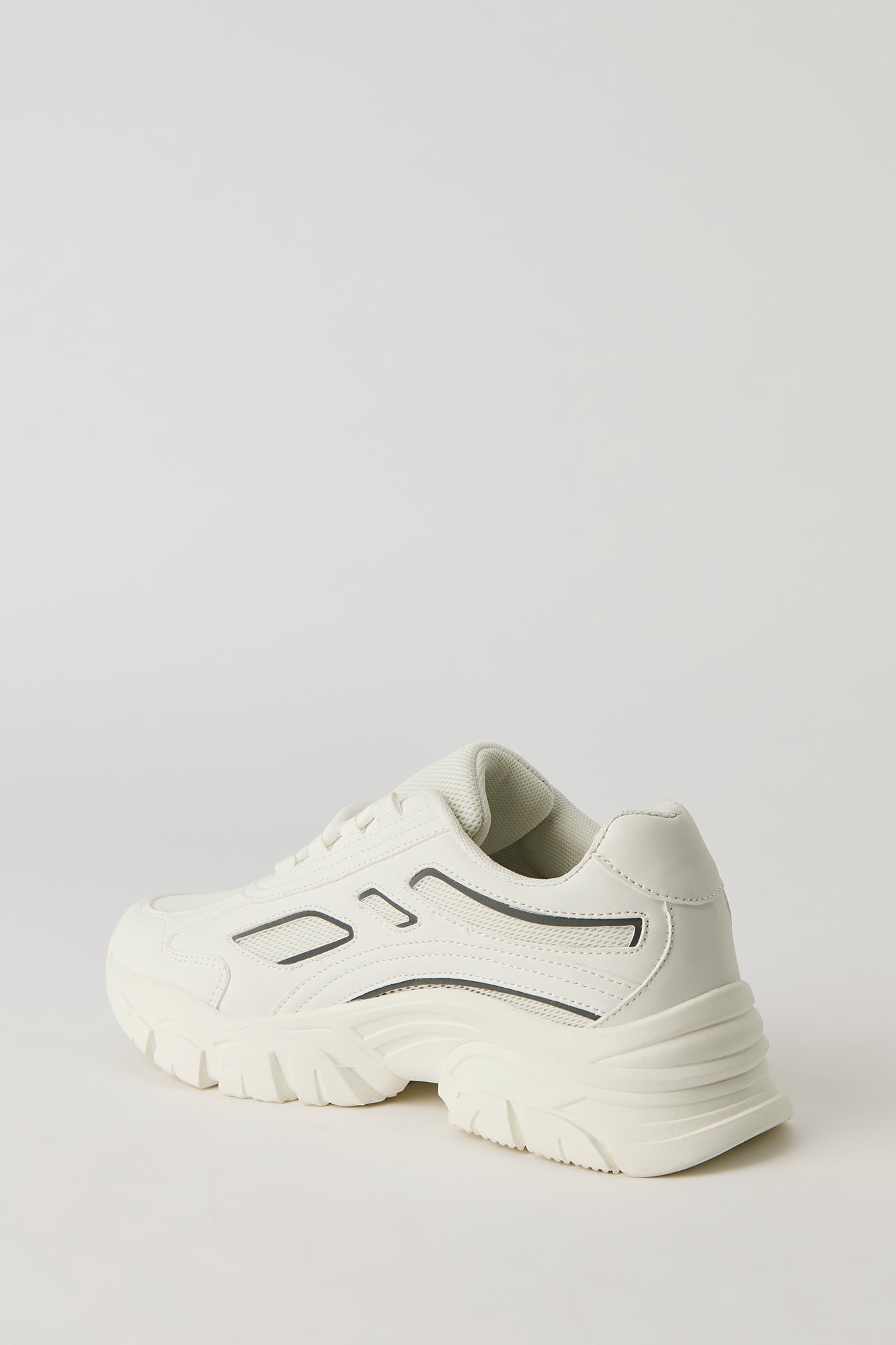 Mesh & Faux Leather Running Shoes