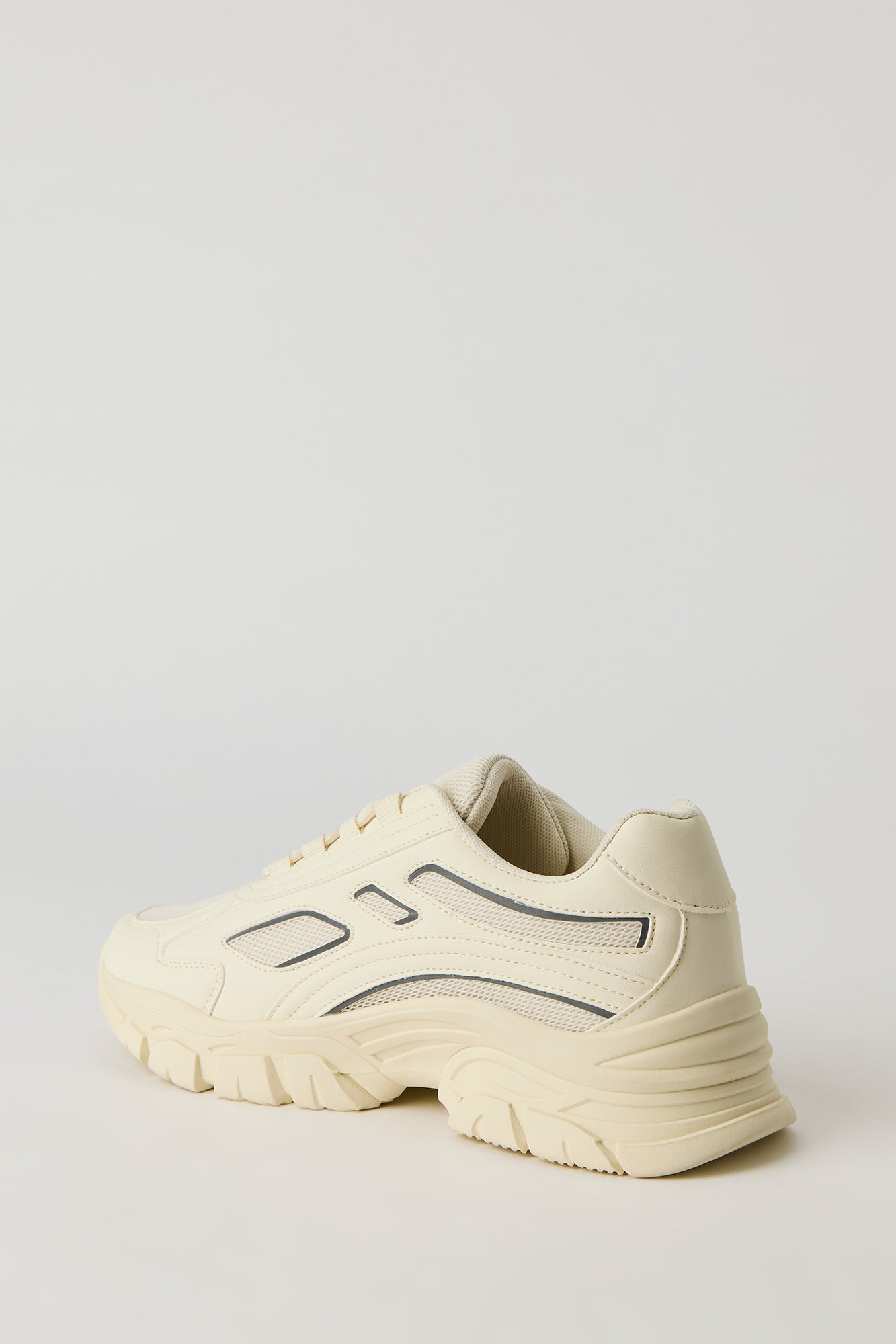 Mesh & Faux Leather Running Shoes