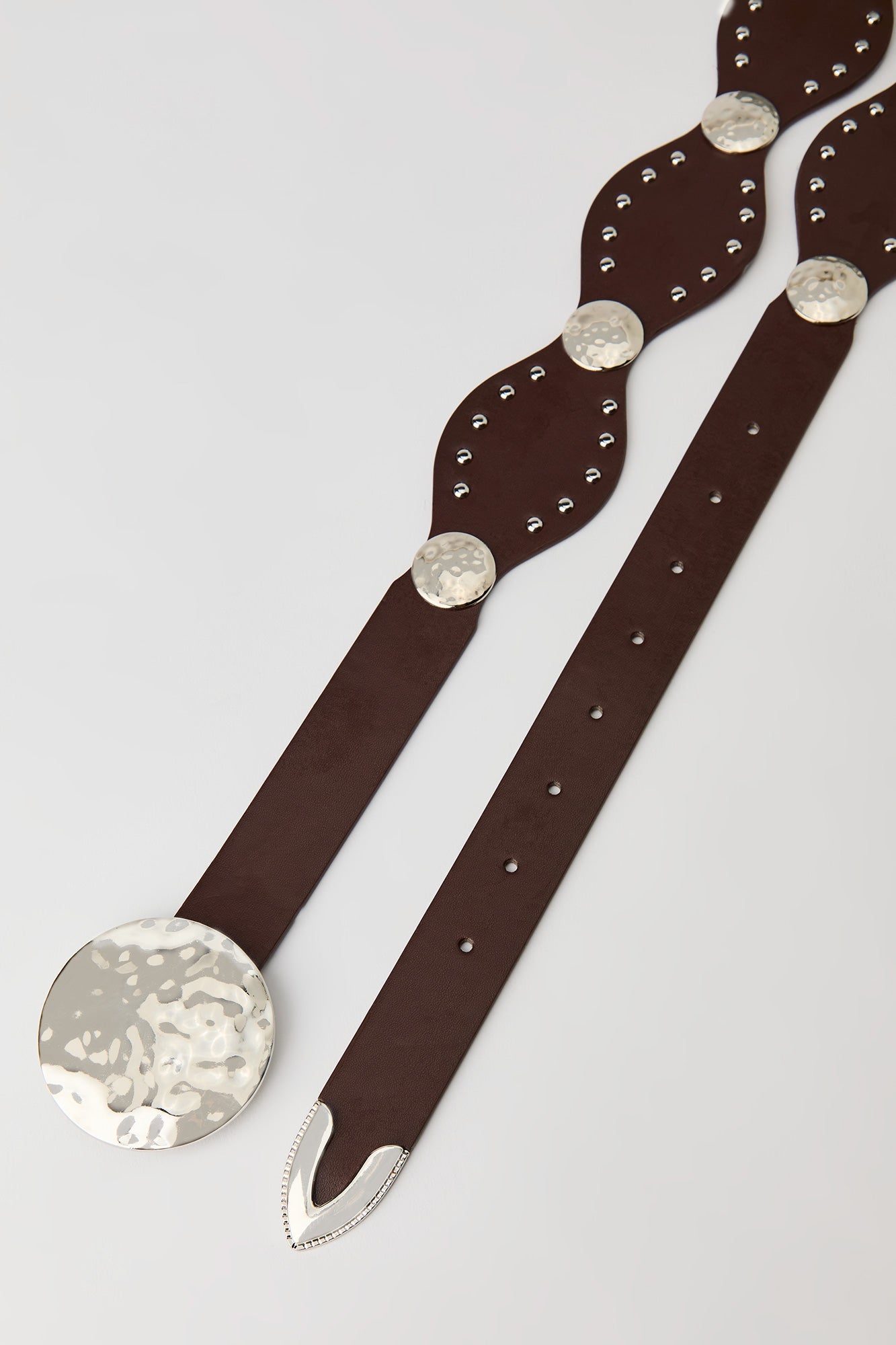 Western Scalloped Studded Belt