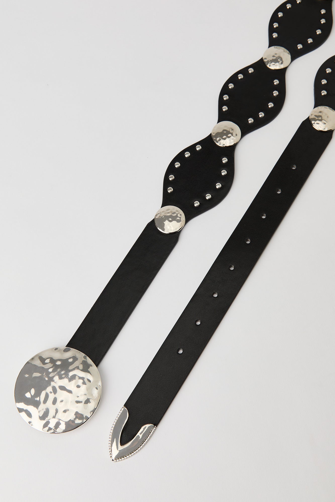 Western Scalloped Studded Belt