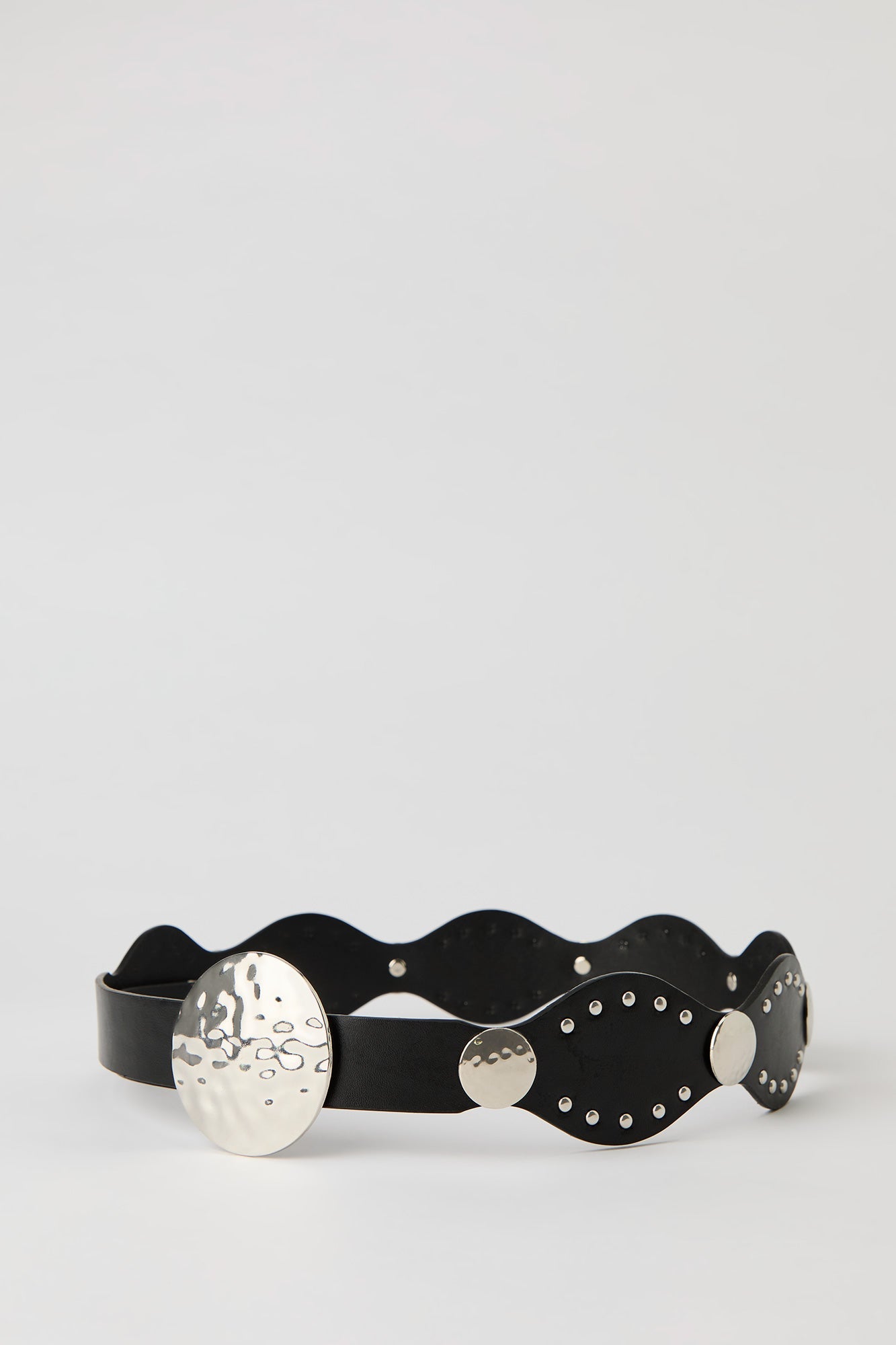 Western Scalloped Studded Belt