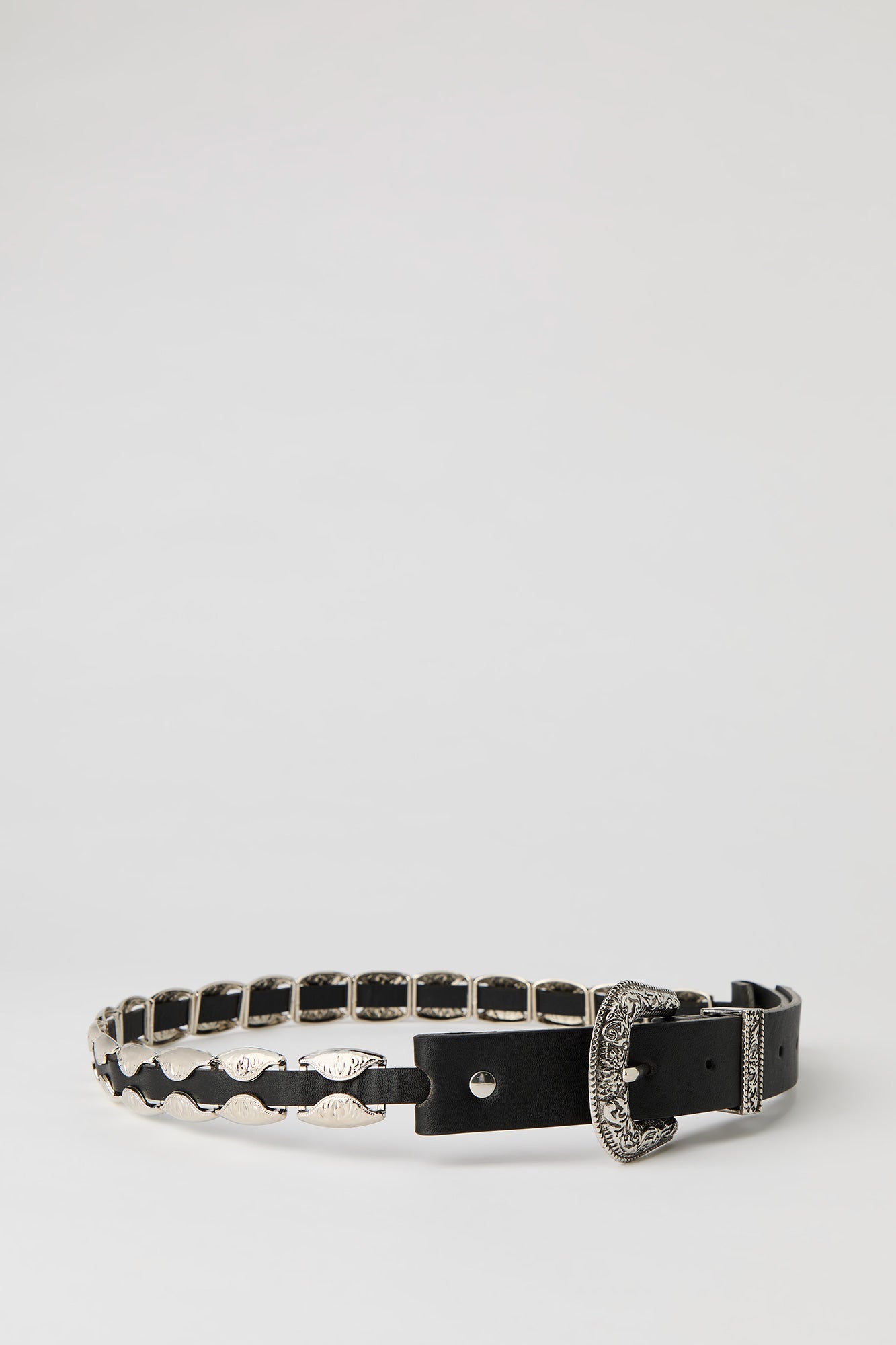 Faux Leather Engraved Western Belt
