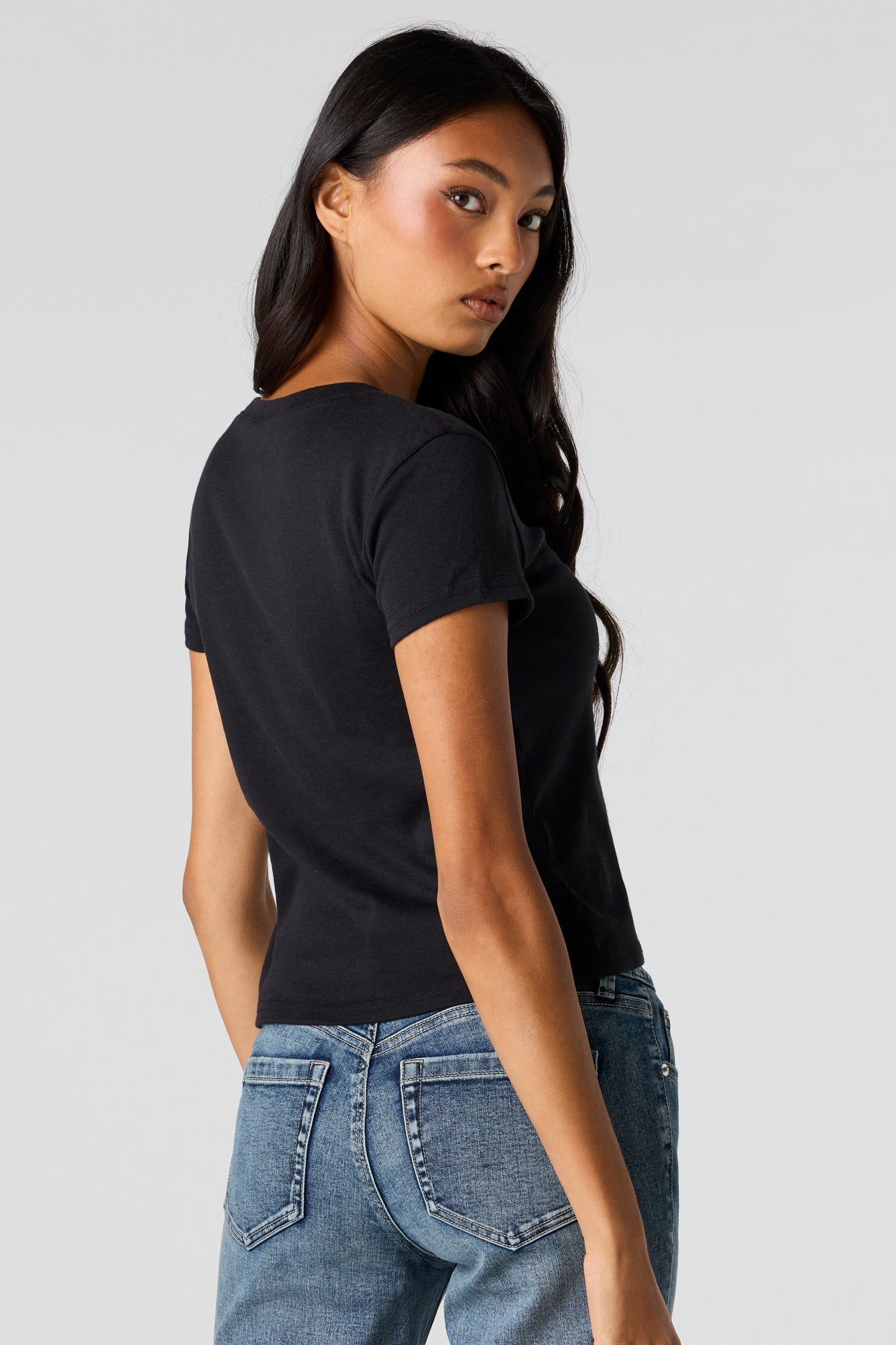 Graphic Ribbed T-Shirt