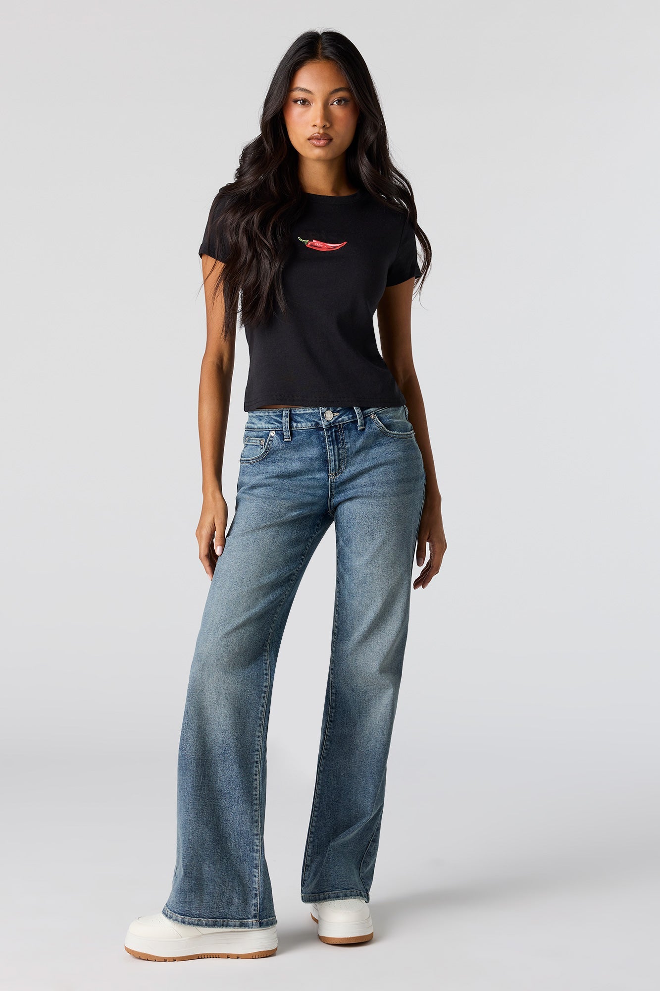 Graphic Ribbed T-Shirt