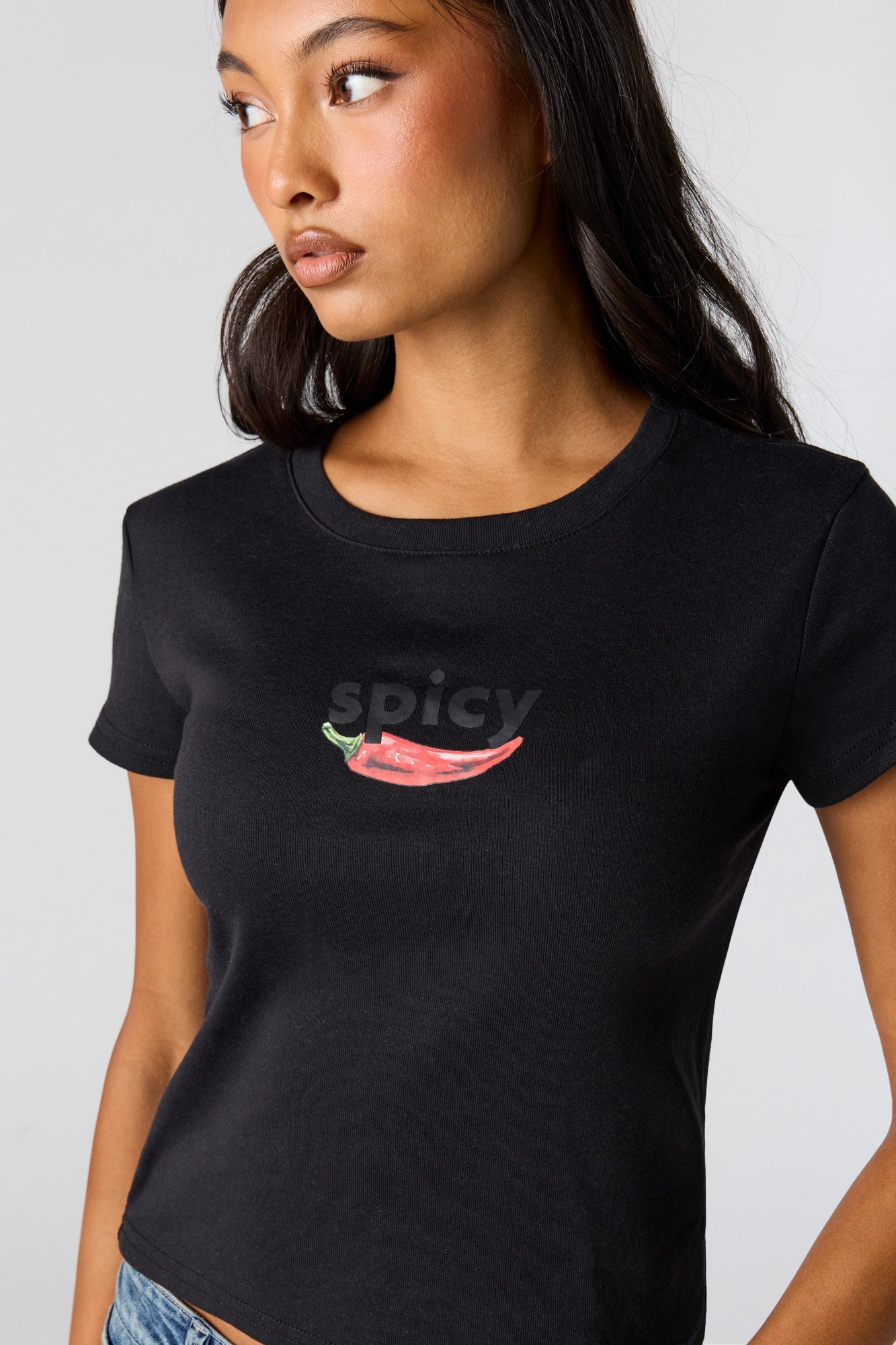 Graphic Ribbed T-Shirt