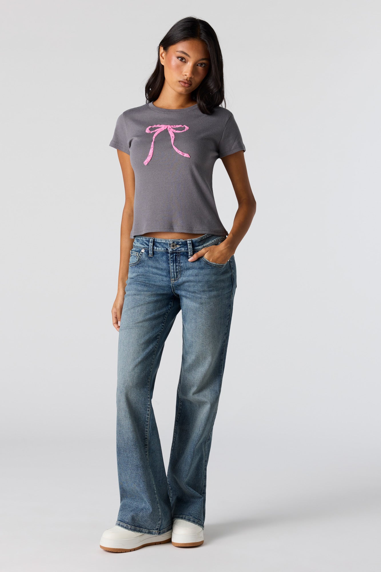 Graphic Ribbed T-Shirt