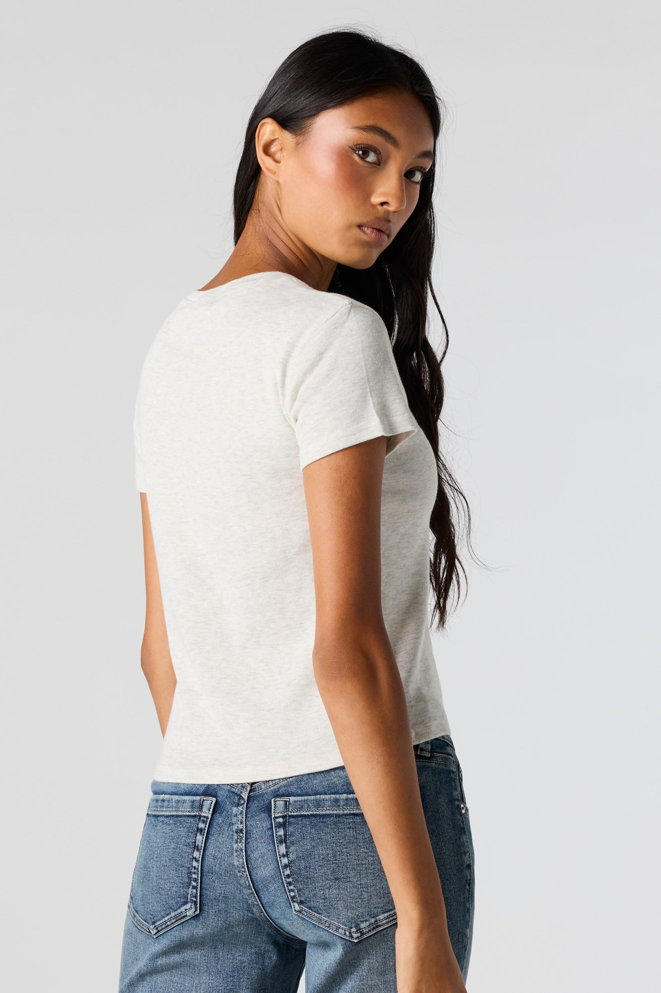 Graphic Ribbed T-Shirt