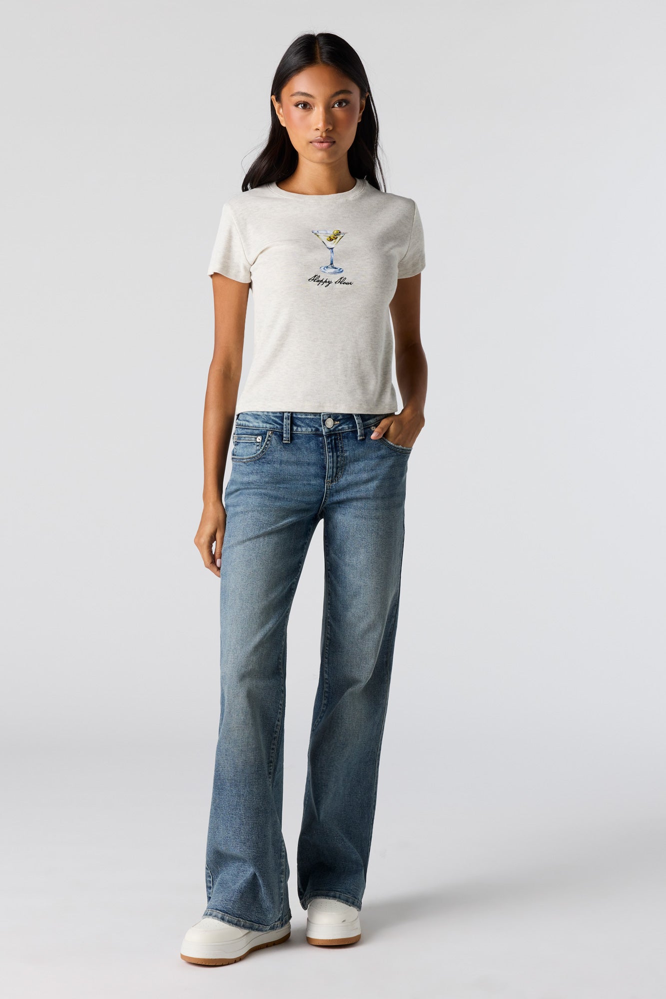 Graphic Ribbed T-Shirt