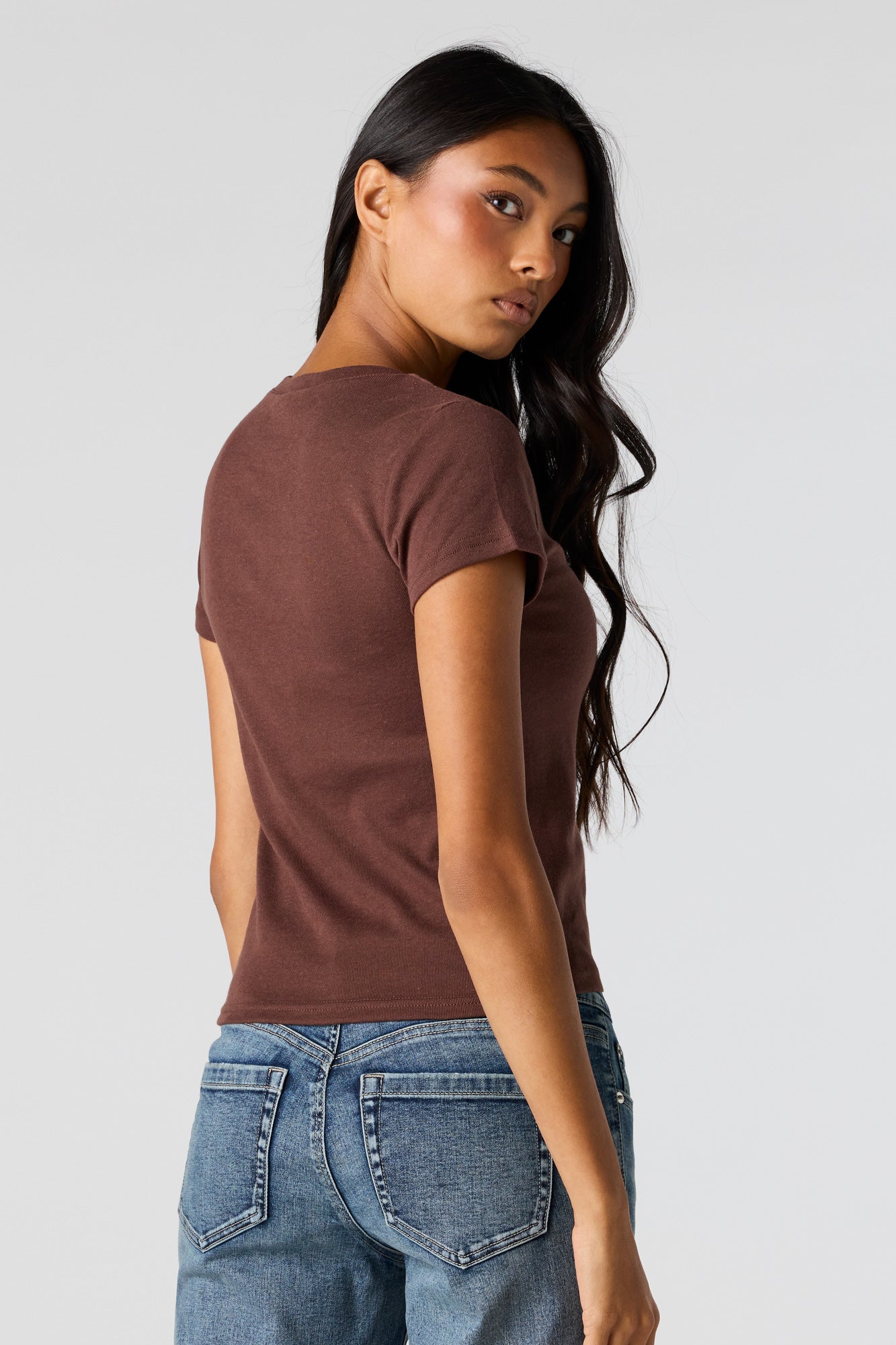 Graphic Ribbed T-Shirt