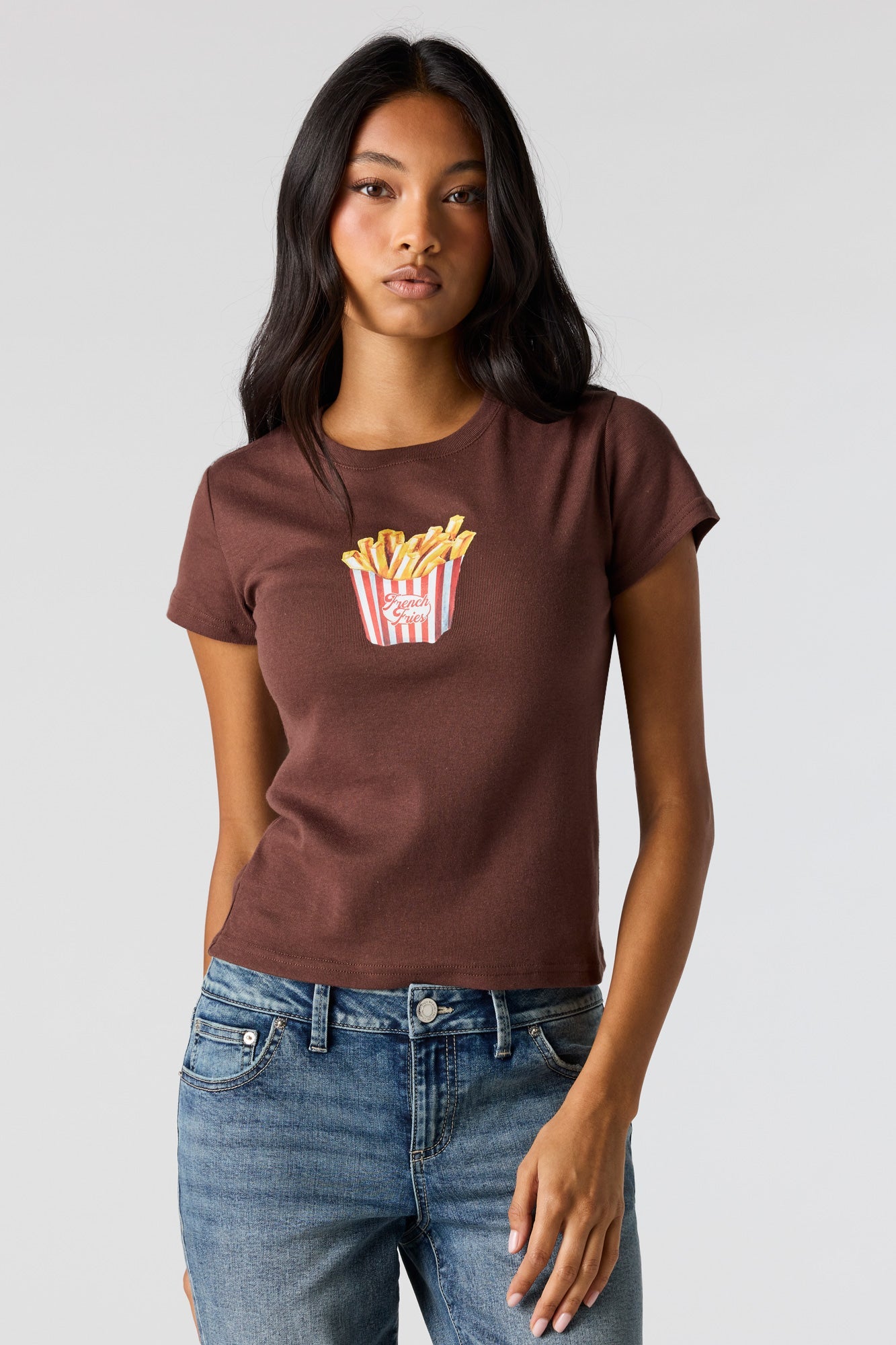 Graphic Ribbed T-Shirt