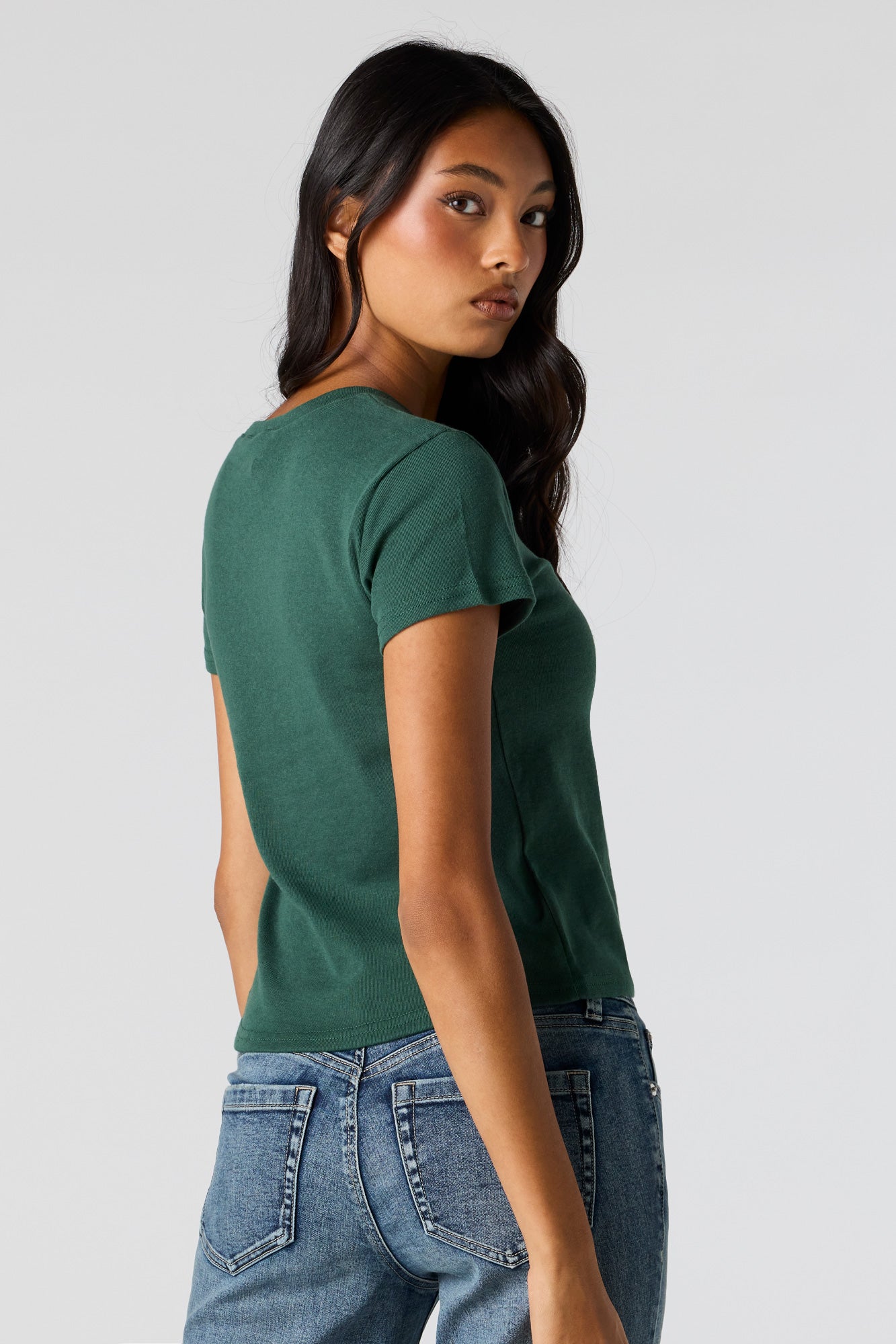 Graphic Ribbed T-Shirt