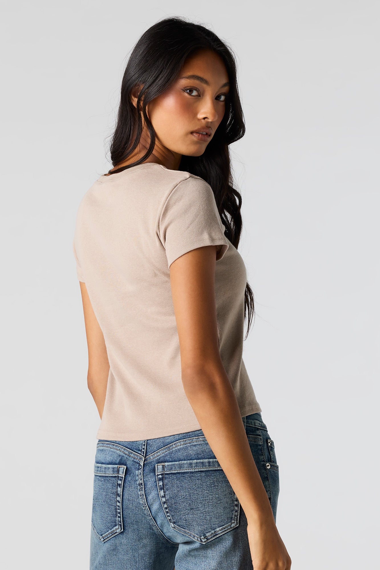 Graphic Ribbed T-Shirt