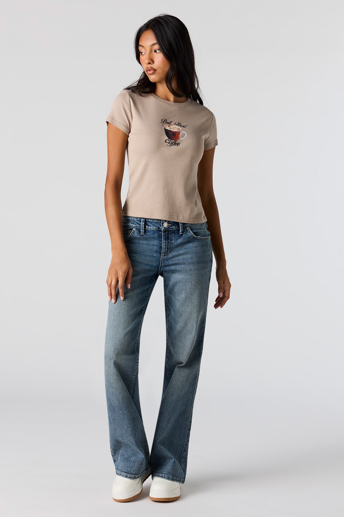 Graphic Ribbed T-Shirt