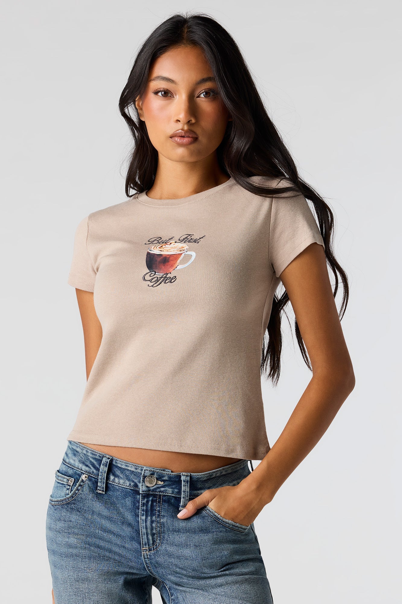 Graphic Ribbed T-Shirt