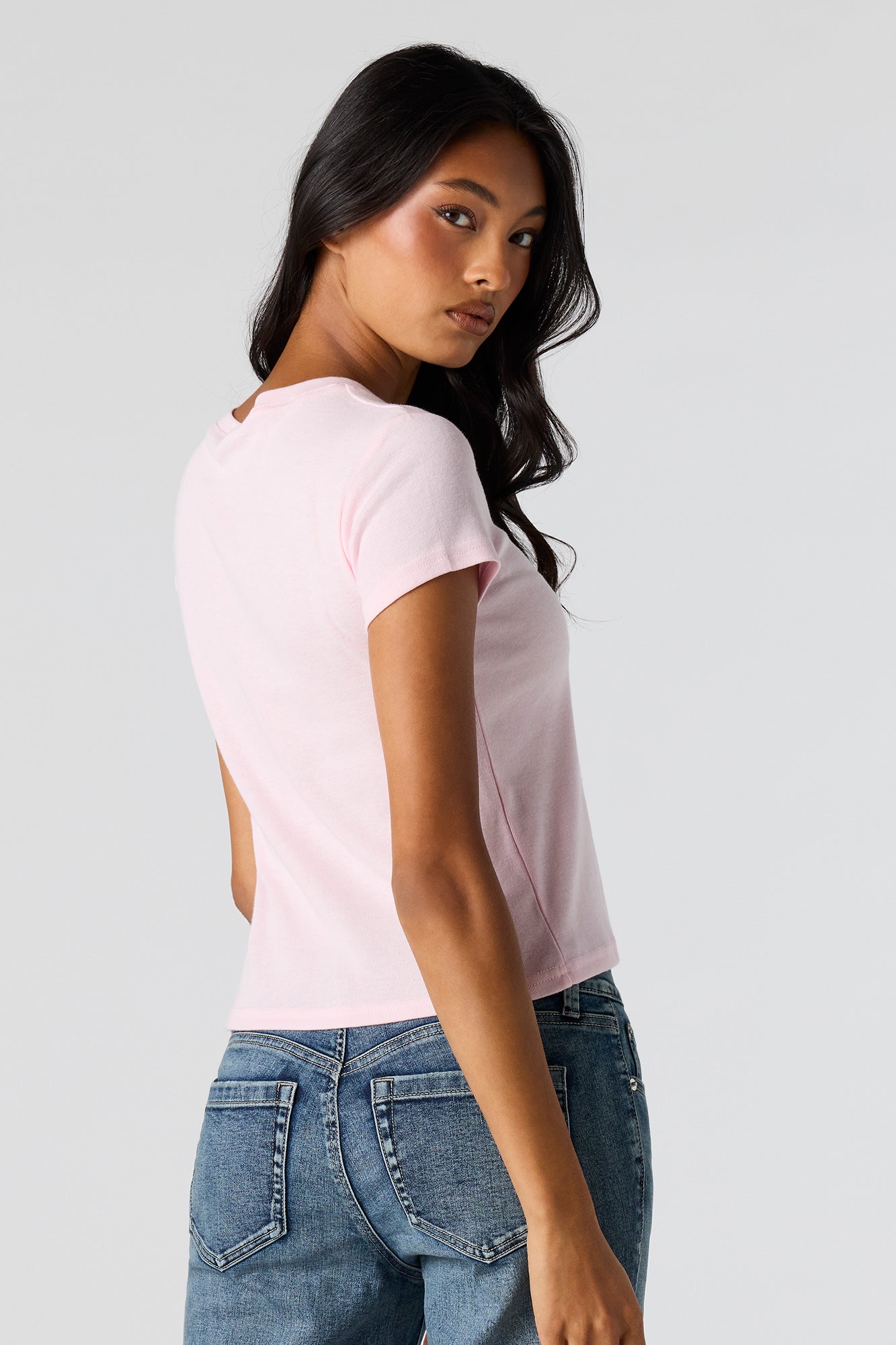 Graphic Ribbed T-Shirt