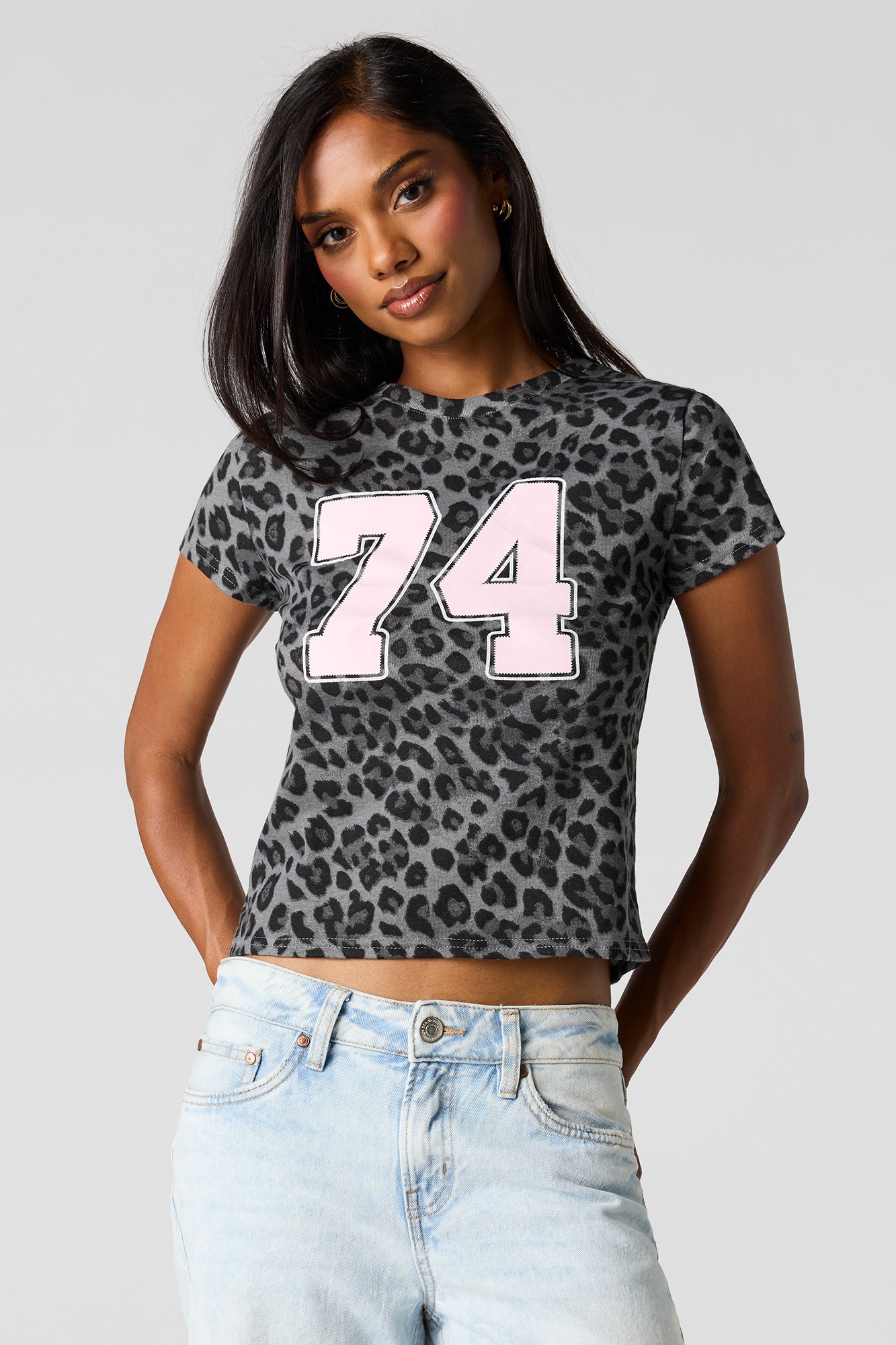 Numbered Graphic Printed Classic Top