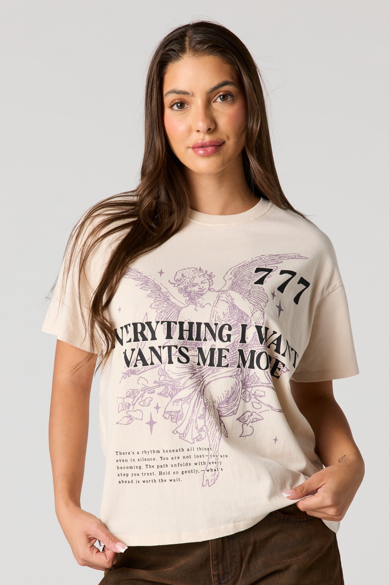 Cosmic Graphic Washed Boyfriend T-Shirt