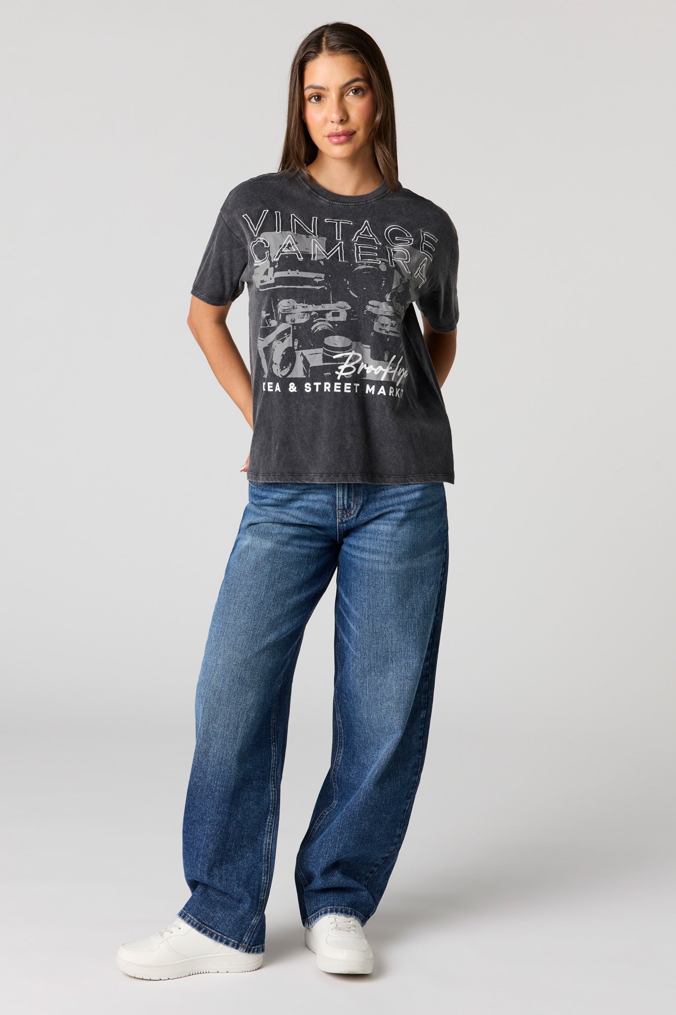 Destination Graphic Washed Boyfriend T-Shirt