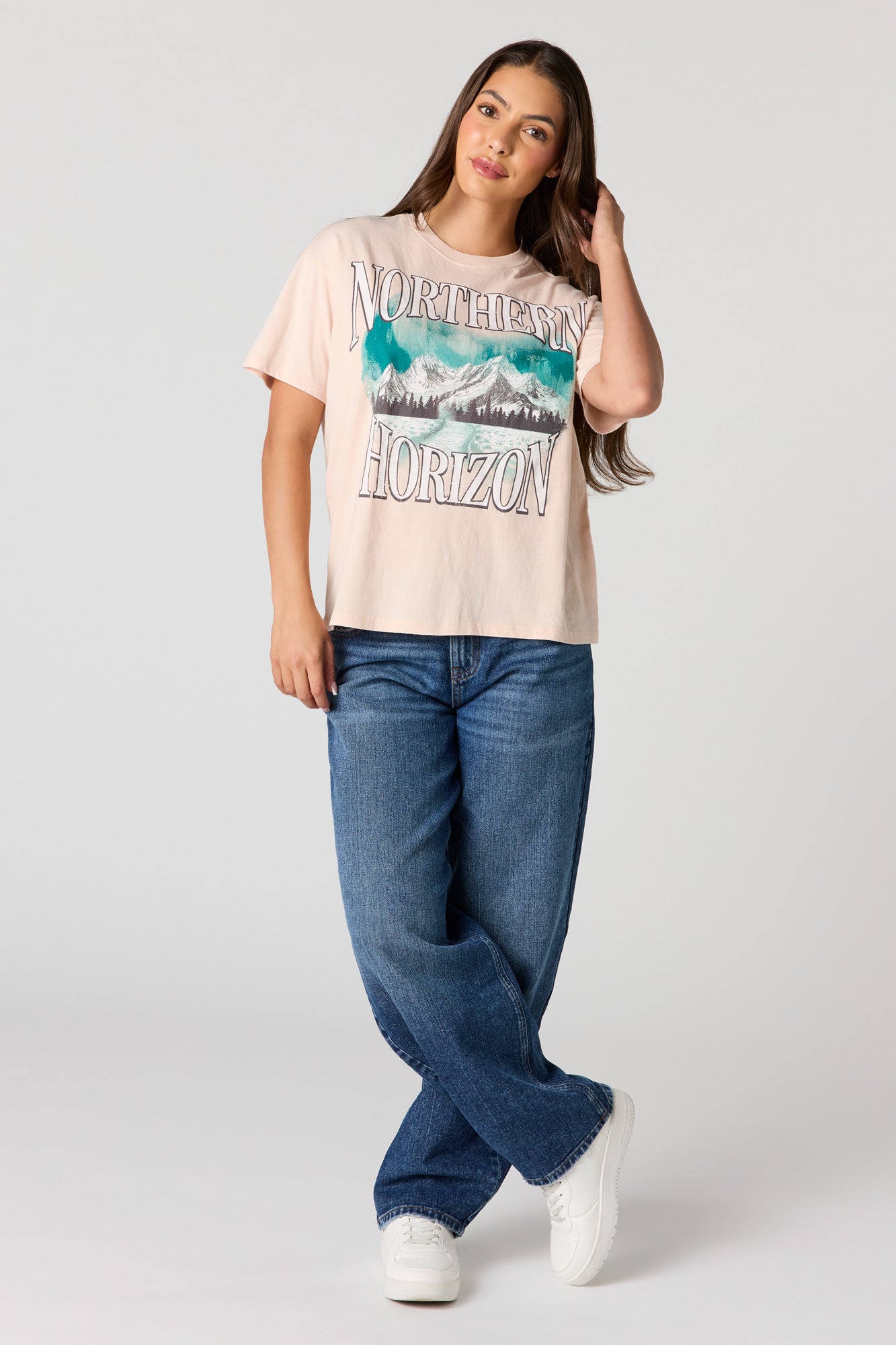 Destination Graphic Washed Boyfriend T-Shirt