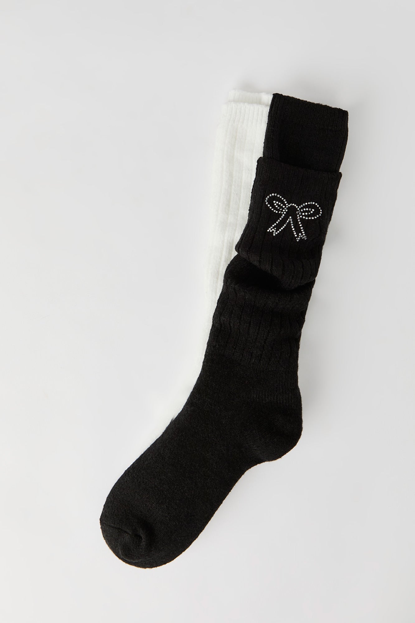 Rhinestone Slouchy Socks (2 Pack)
