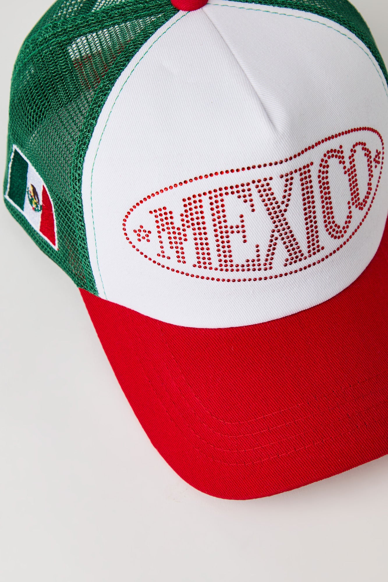 Mexico Rhinestone Trucker Hat