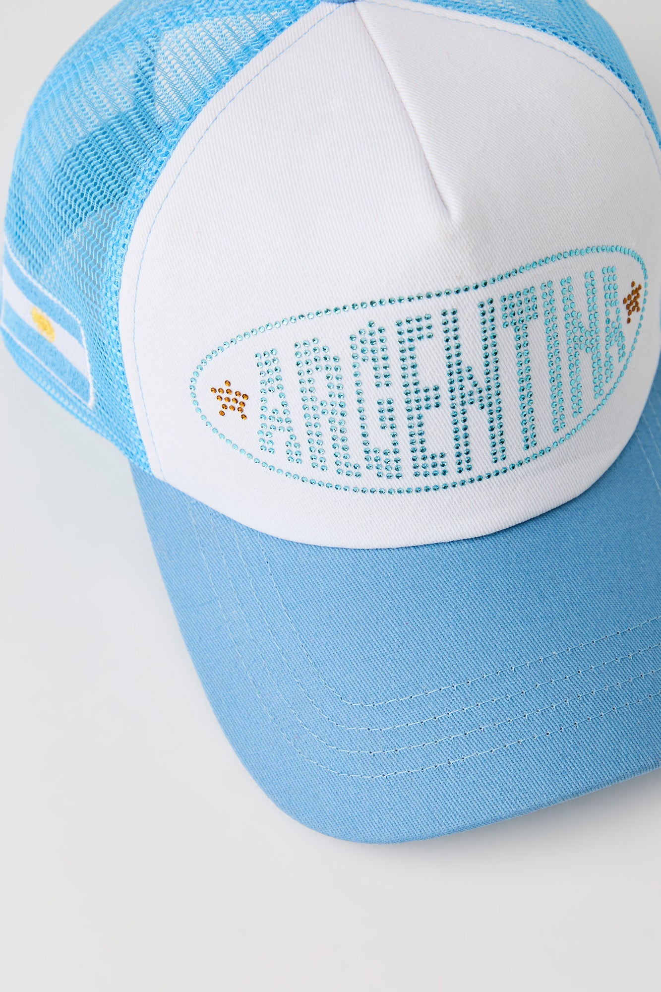 Argentina Rhinestone Trucker Hat