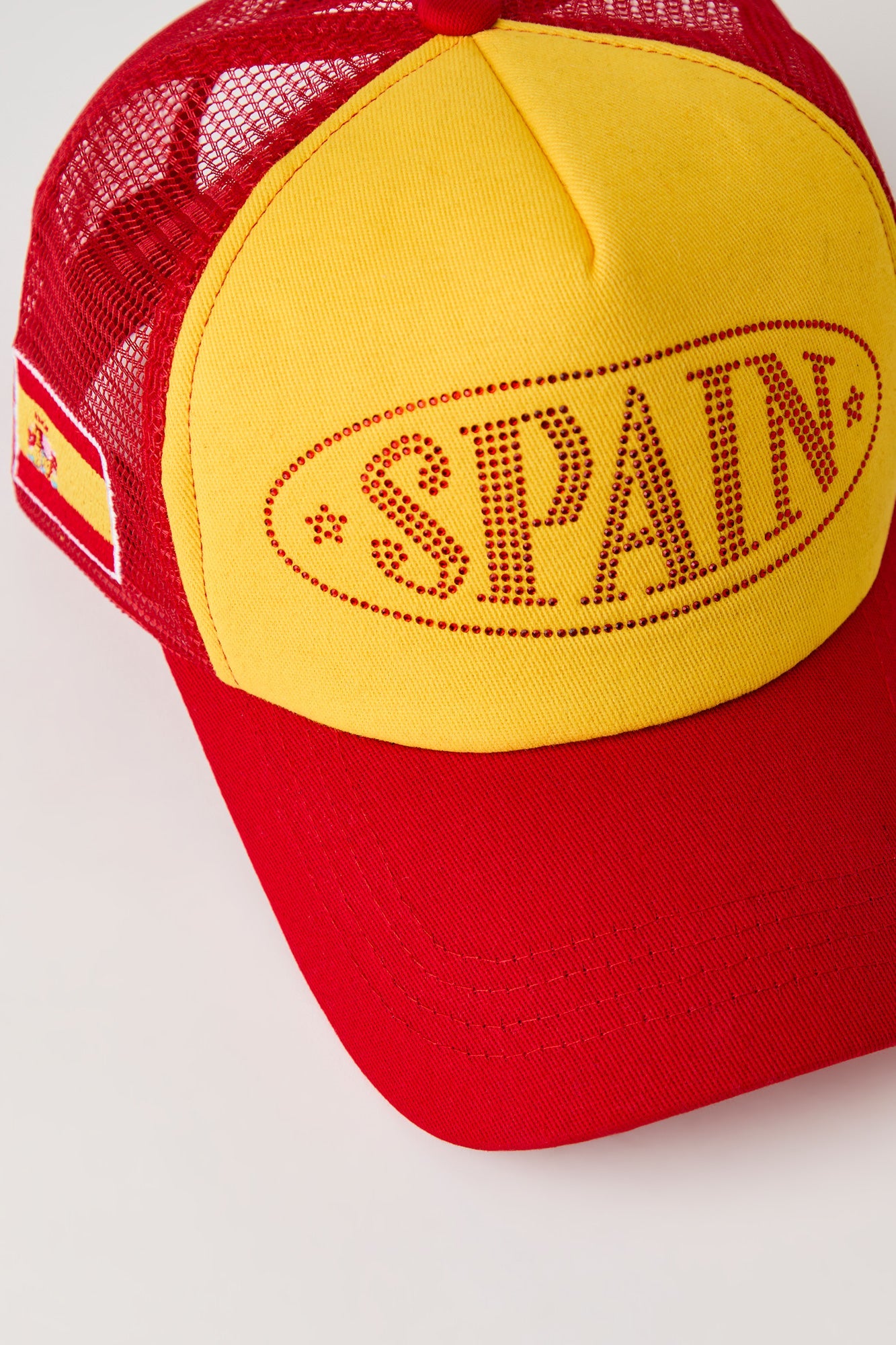 Spain Rhinestone Trucker Hat