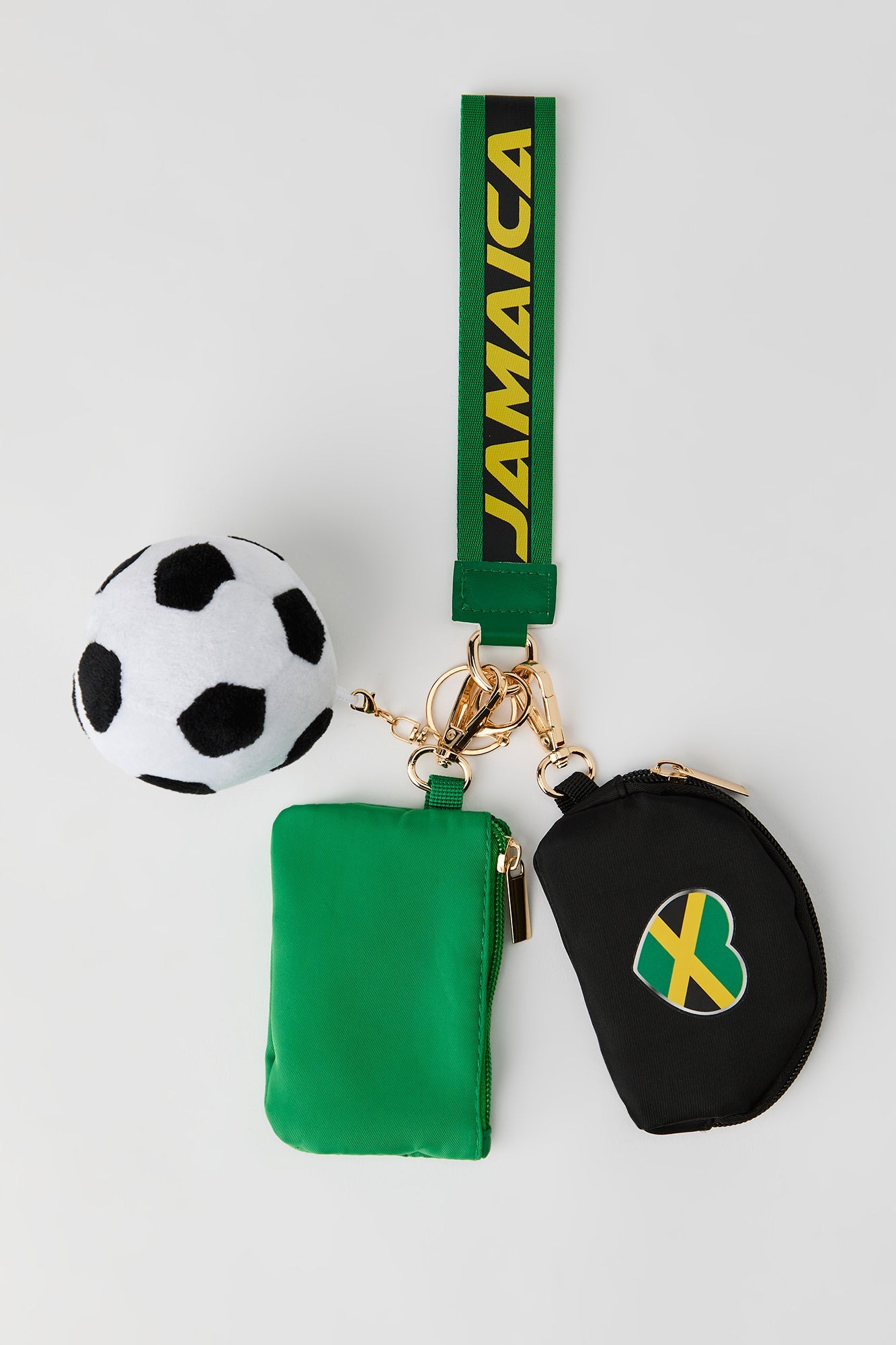 Jamaica Dual Pouch Wristlet Keychain