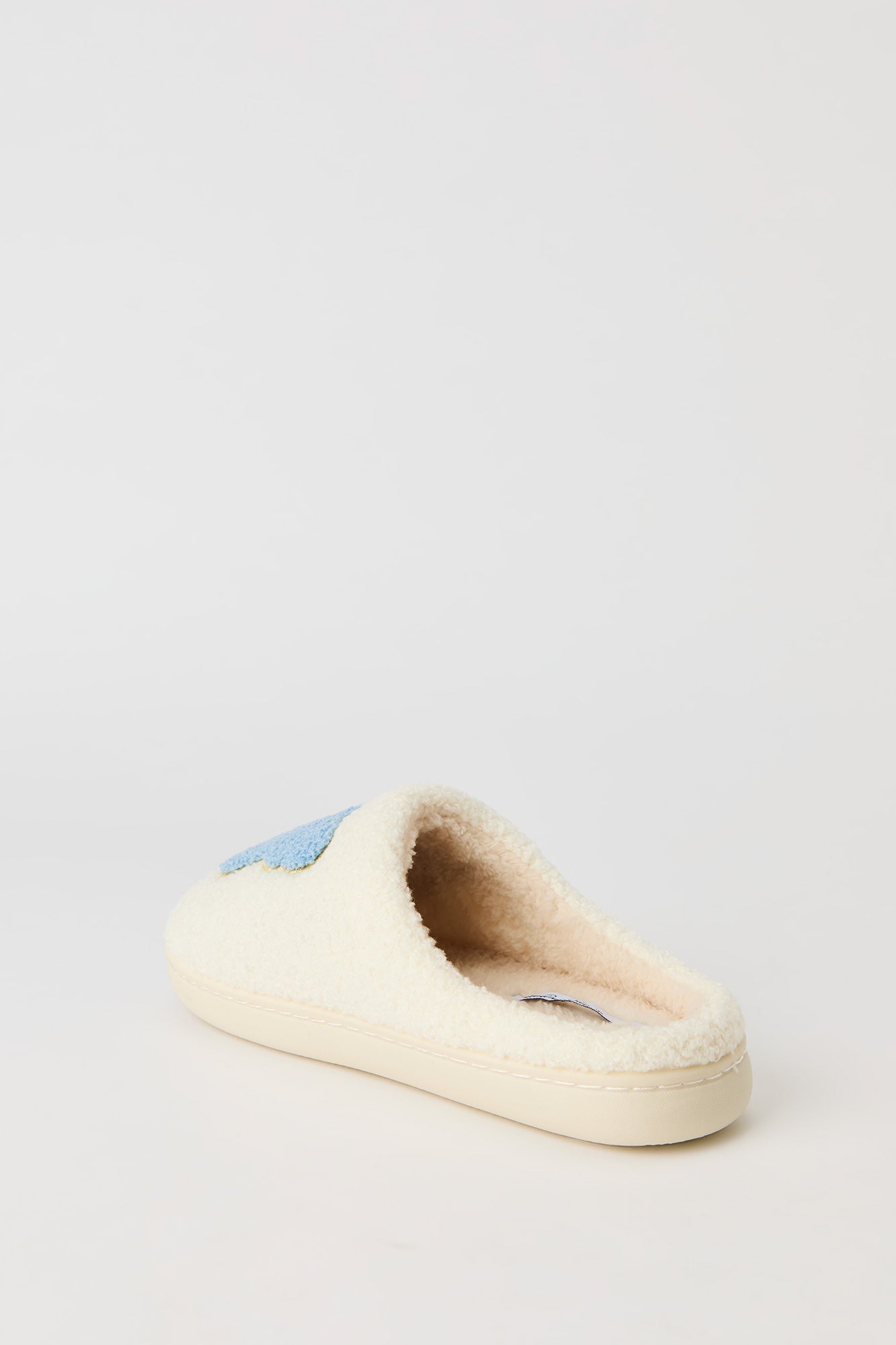 Butterfly Embroidered Sherpa Slippers