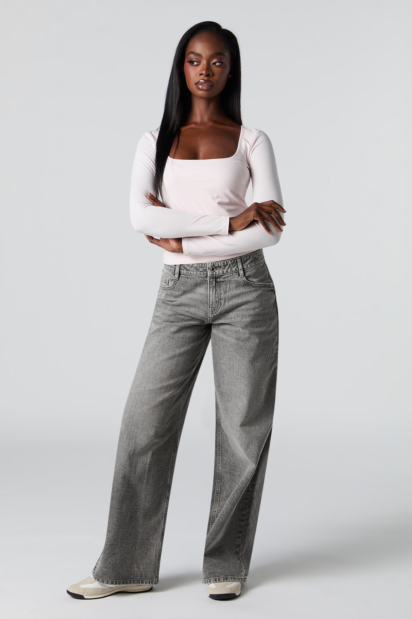 Contour Square Neck Long Sleeve Top