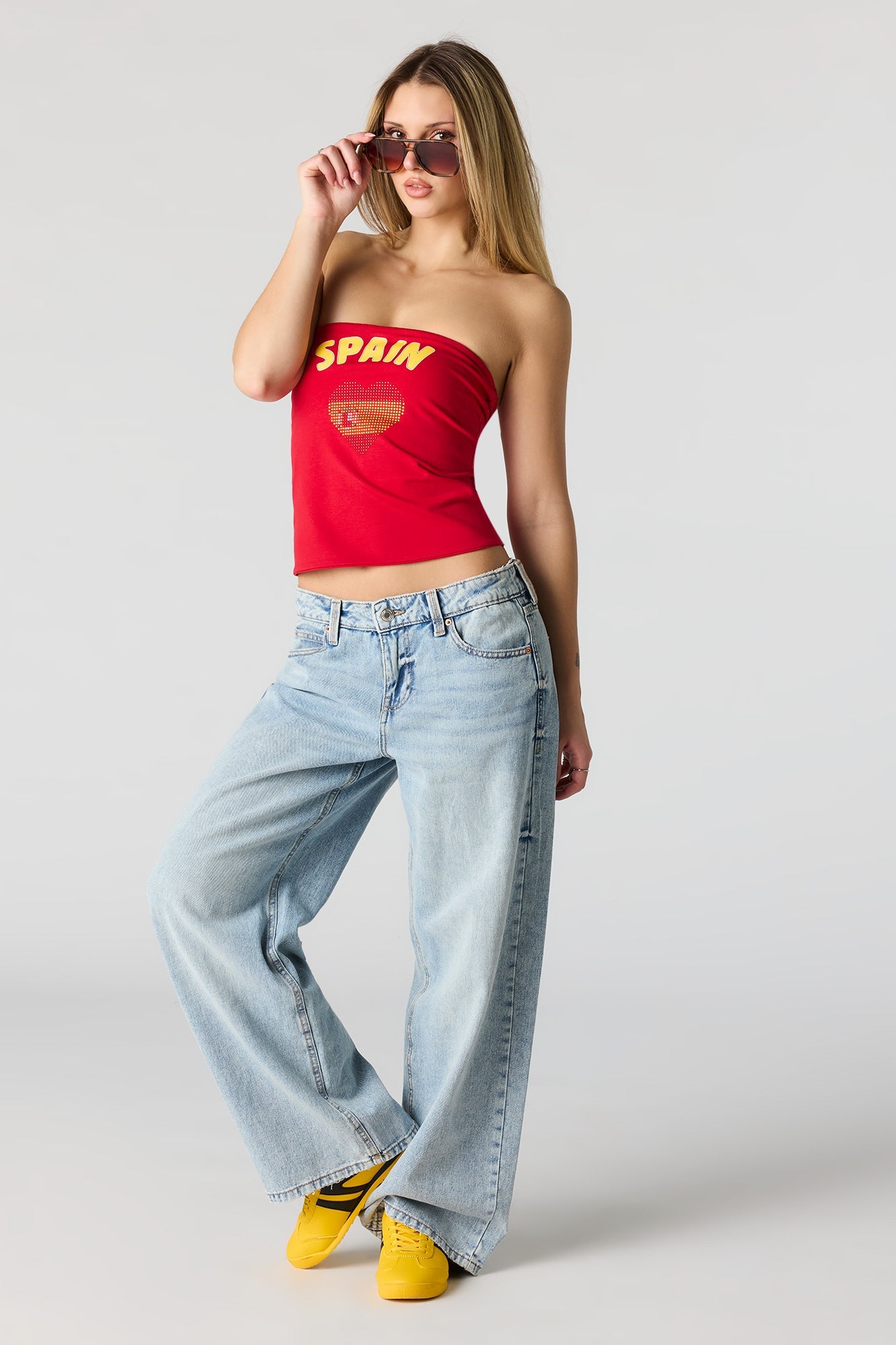 Spain Rhinestone Tube Top