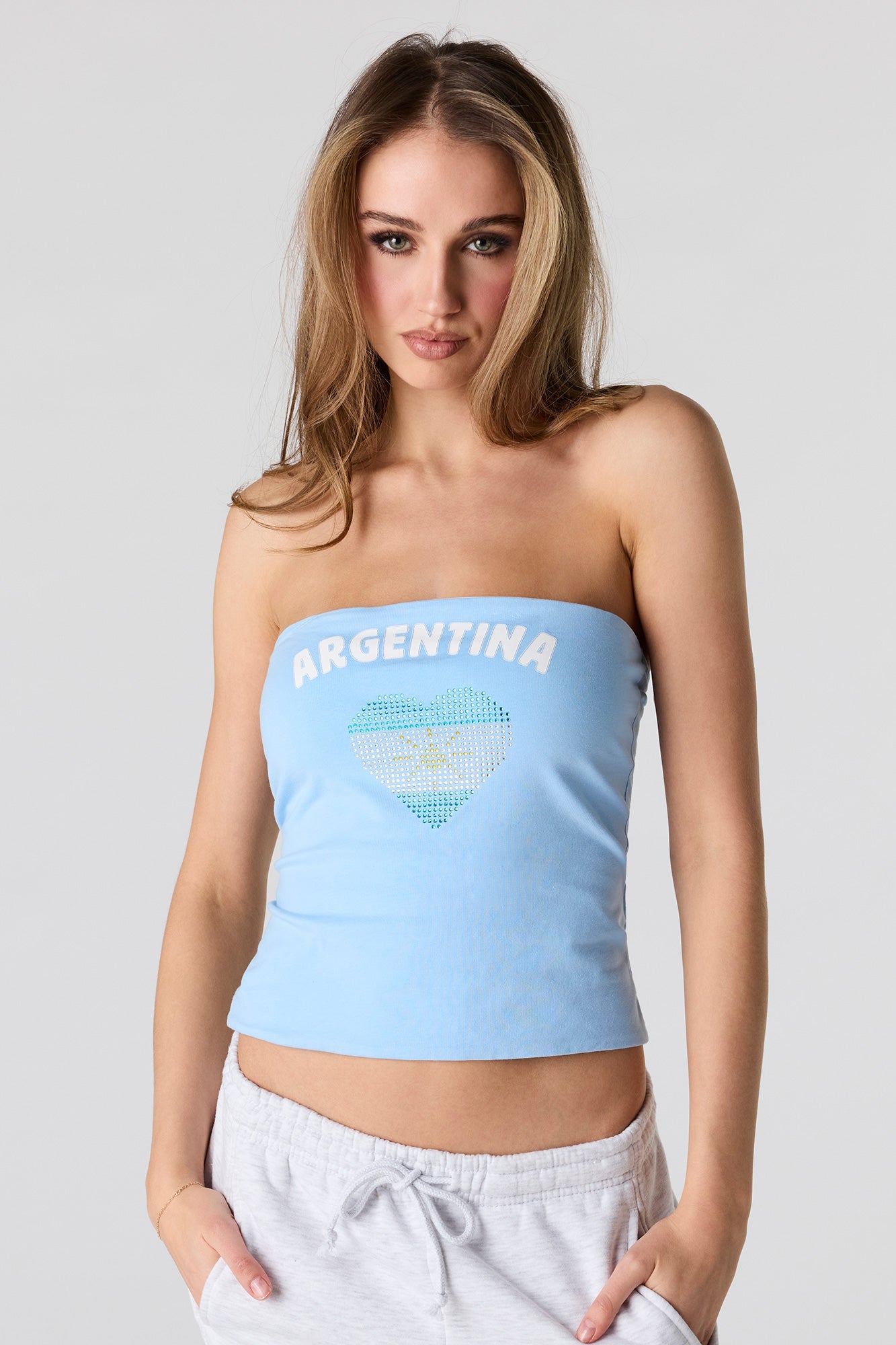 Argentina Rhinestone Tube Top