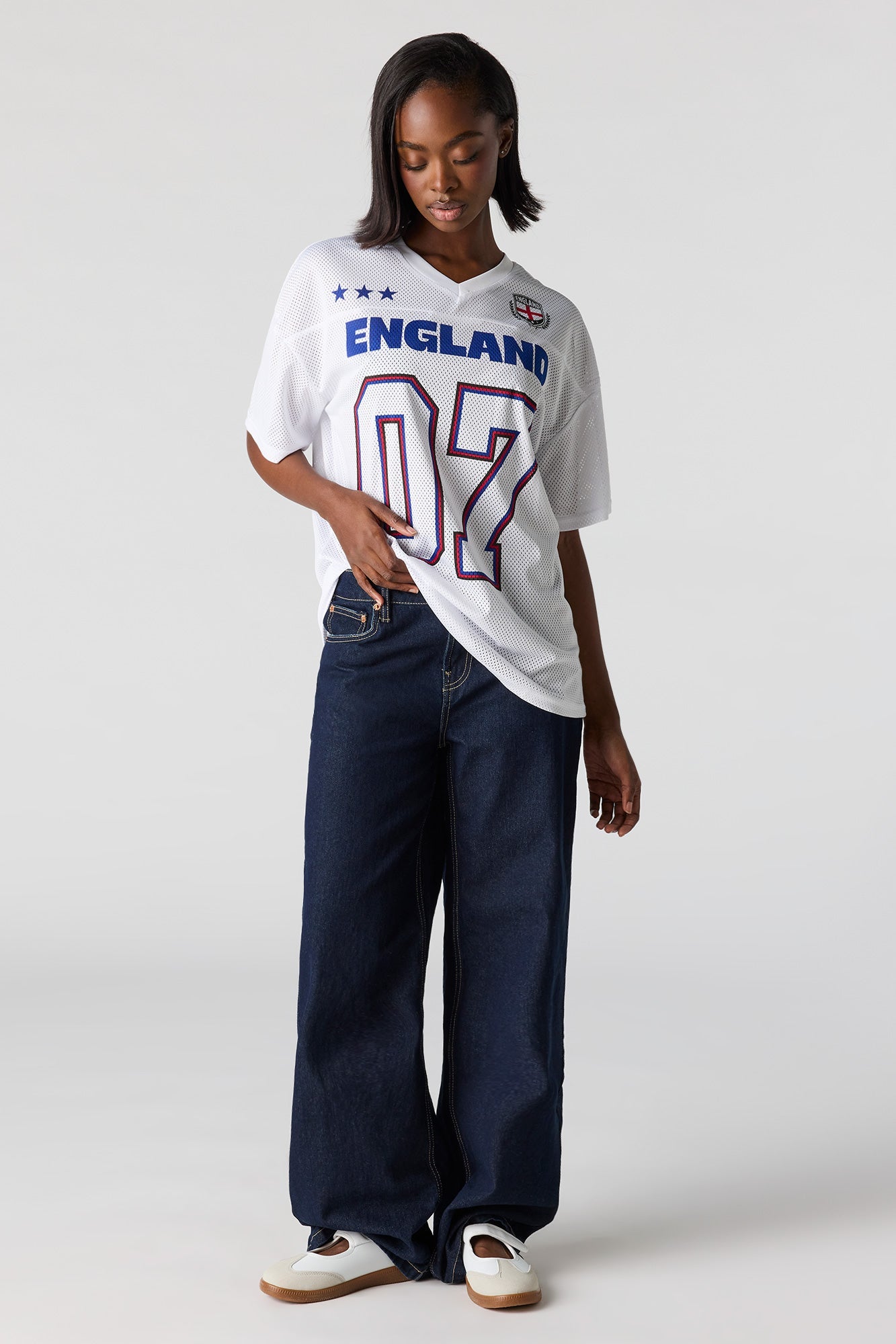 England Graphic Mesh Soccer Jersey