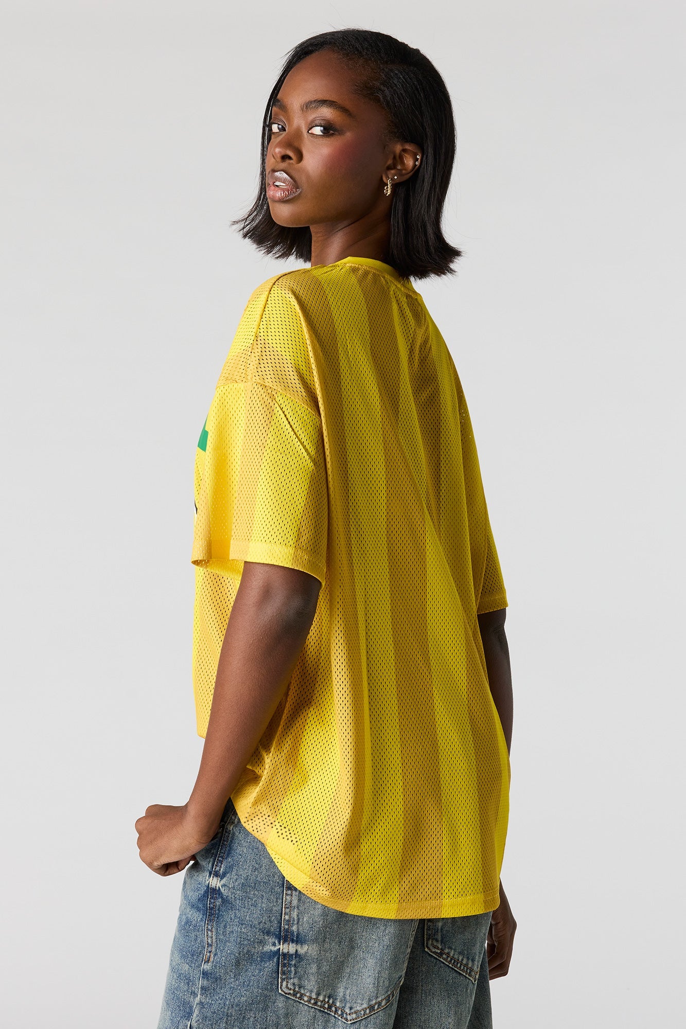 Brazil Graphic Mesh Soccer Jersey
