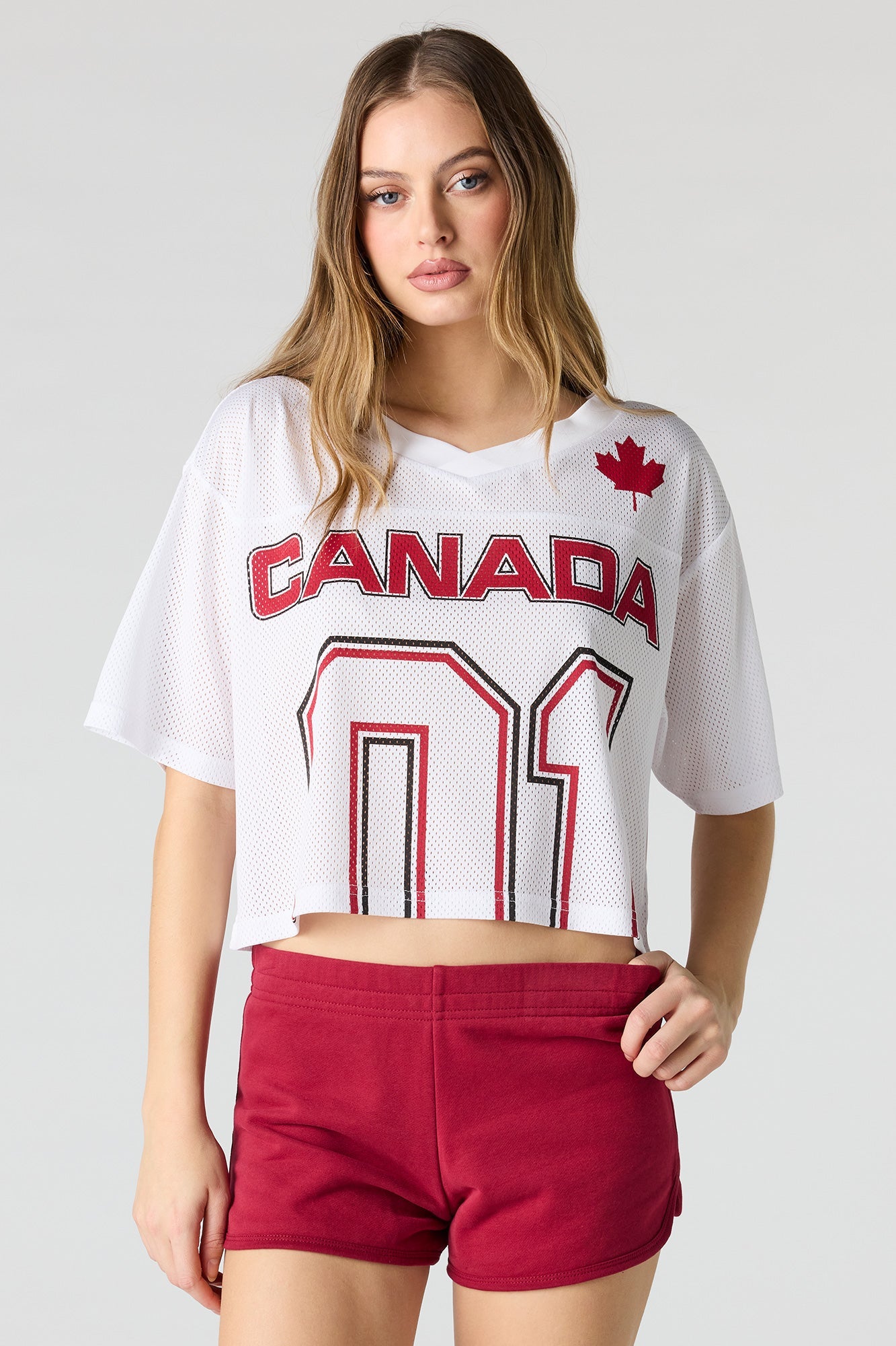 Canada Mesh Cropped Soccer Jersey