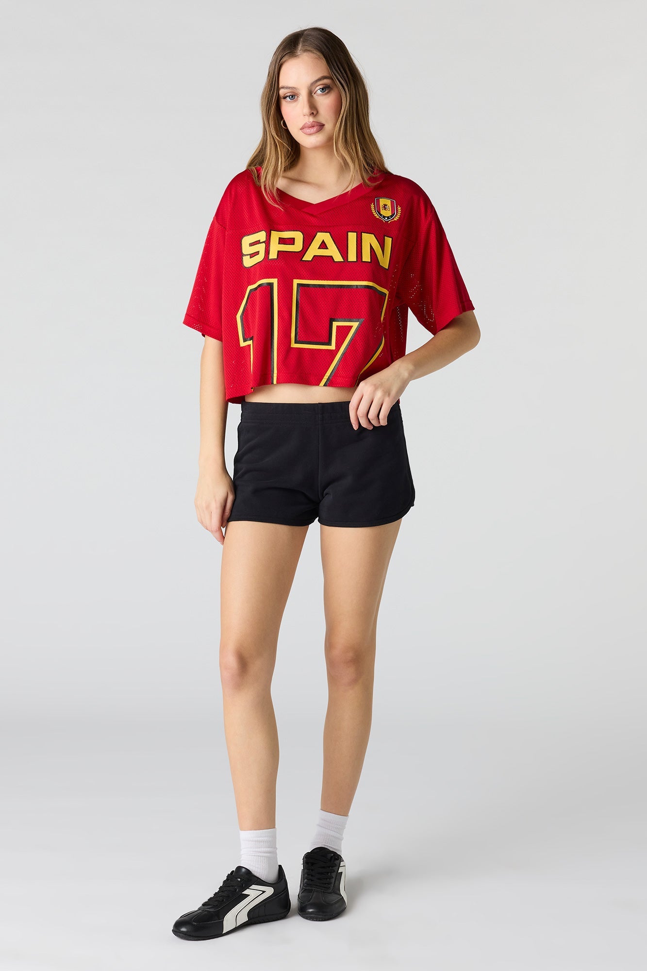 Spain Mesh Cropped Soccer Jersey