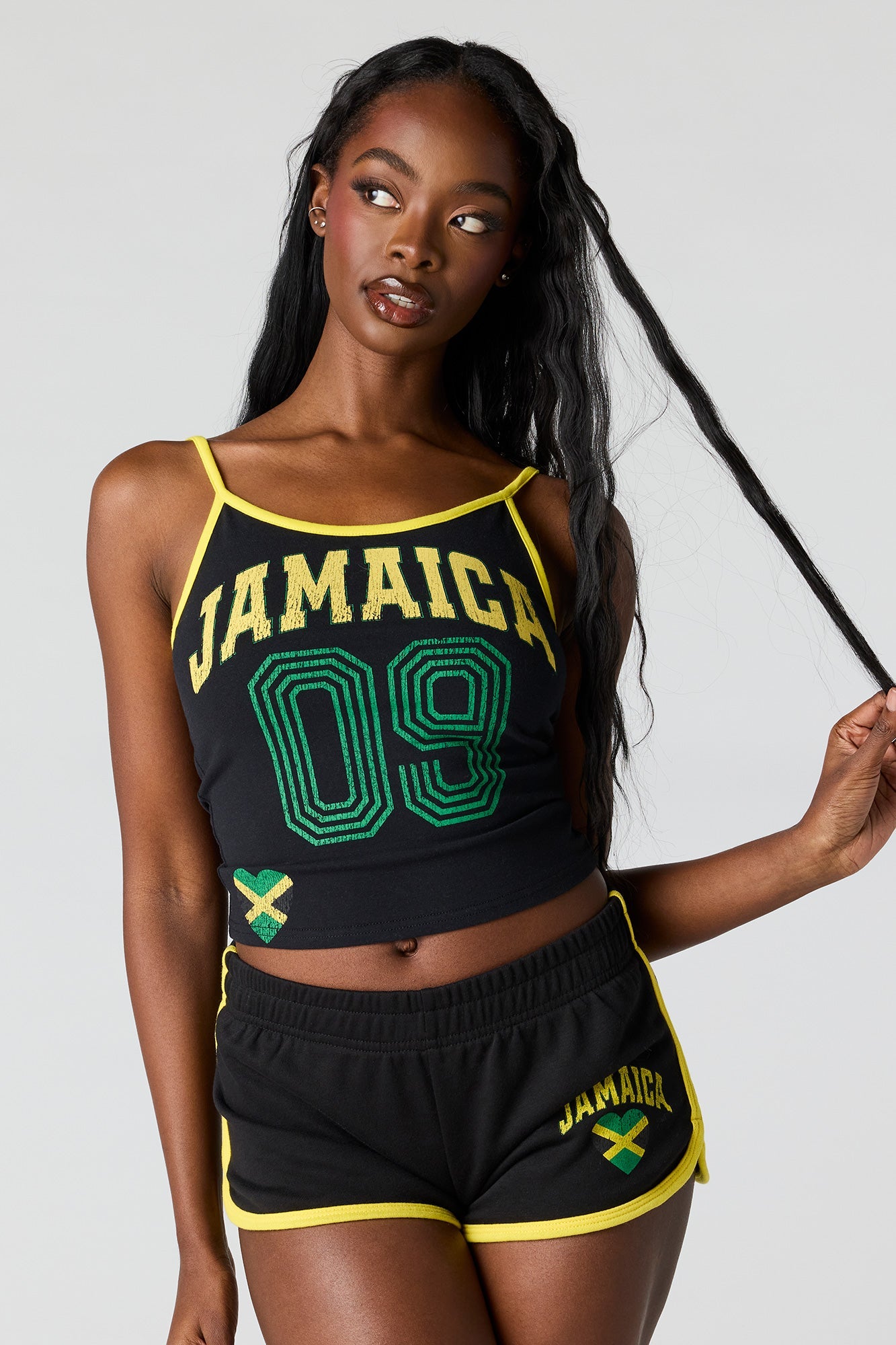 Jamaica Graphic Fleece Dolphin Short