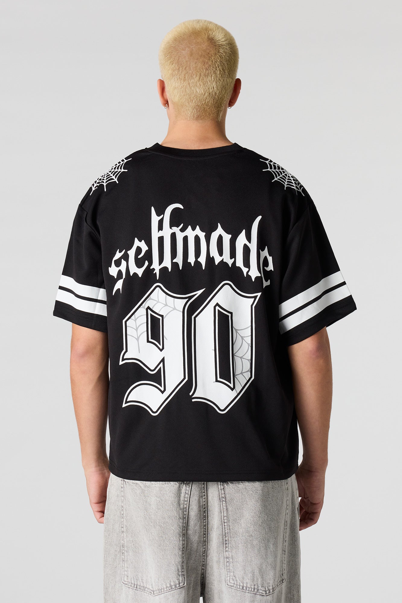Selfmade Embroidered Graphic Mesh Football Jersey