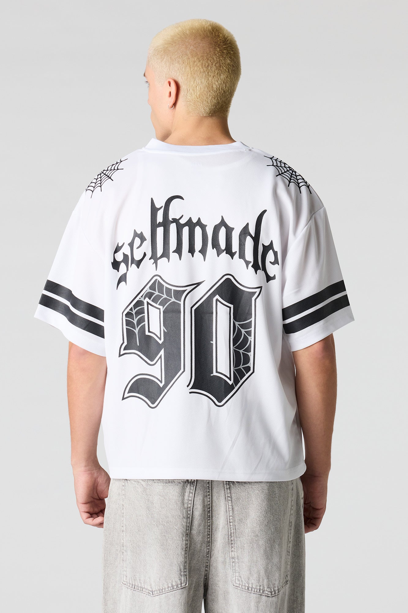 Selfmade Embroidered Graphic Mesh Football Jersey