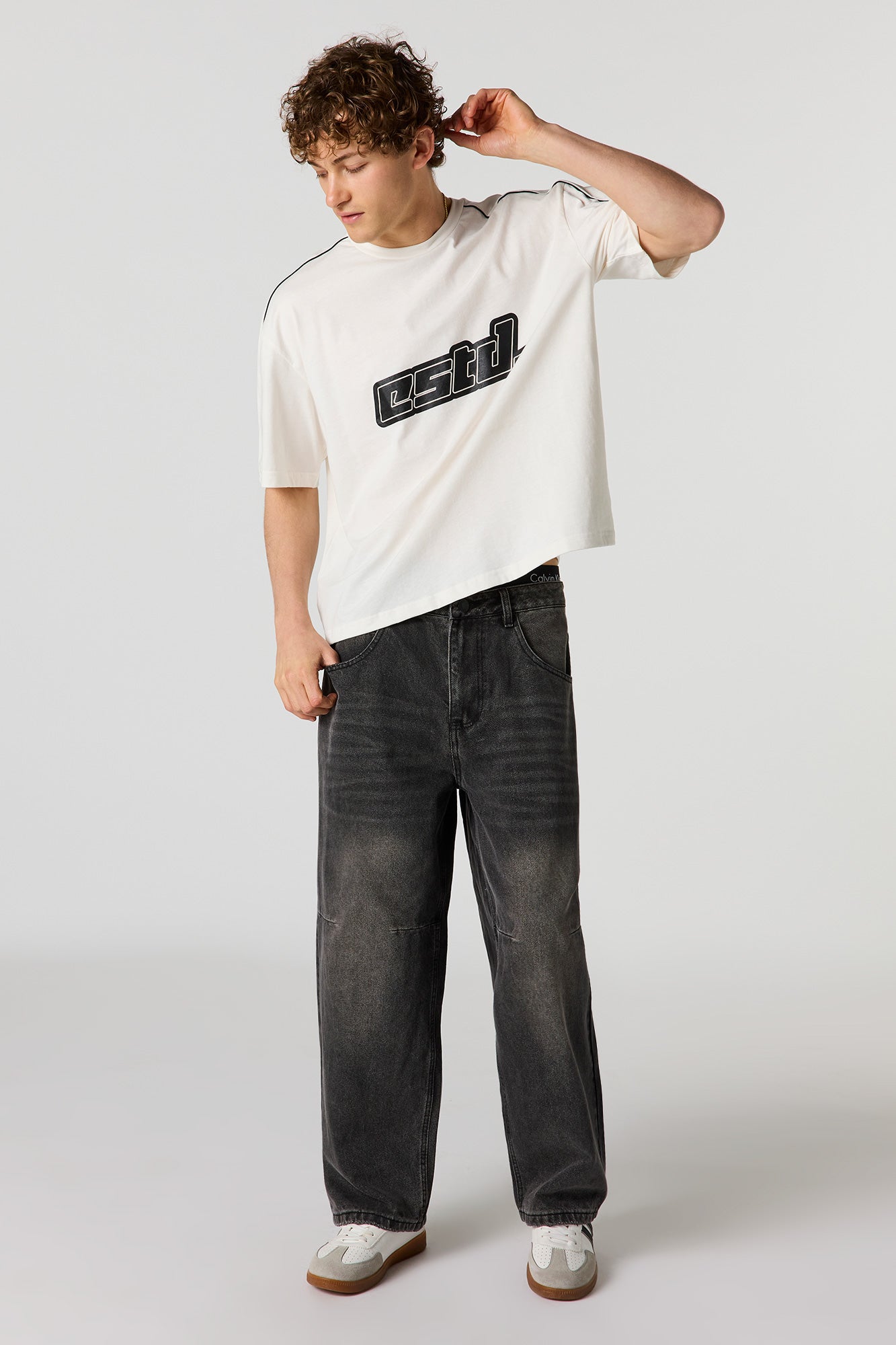Premium Heavyweight Cotton Estd. Graphic Boxy T-Shirt