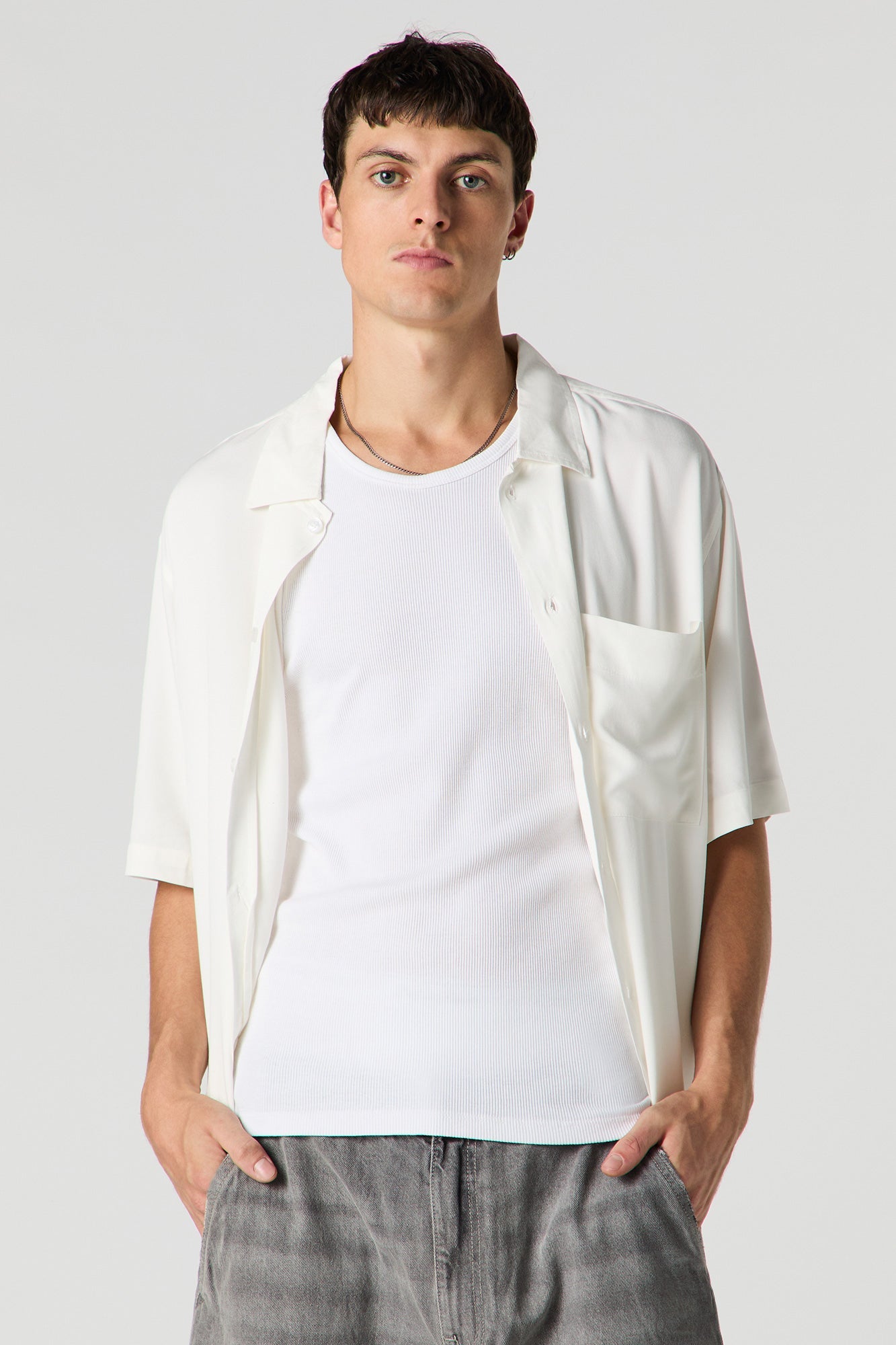 Boxy Button-Up Top