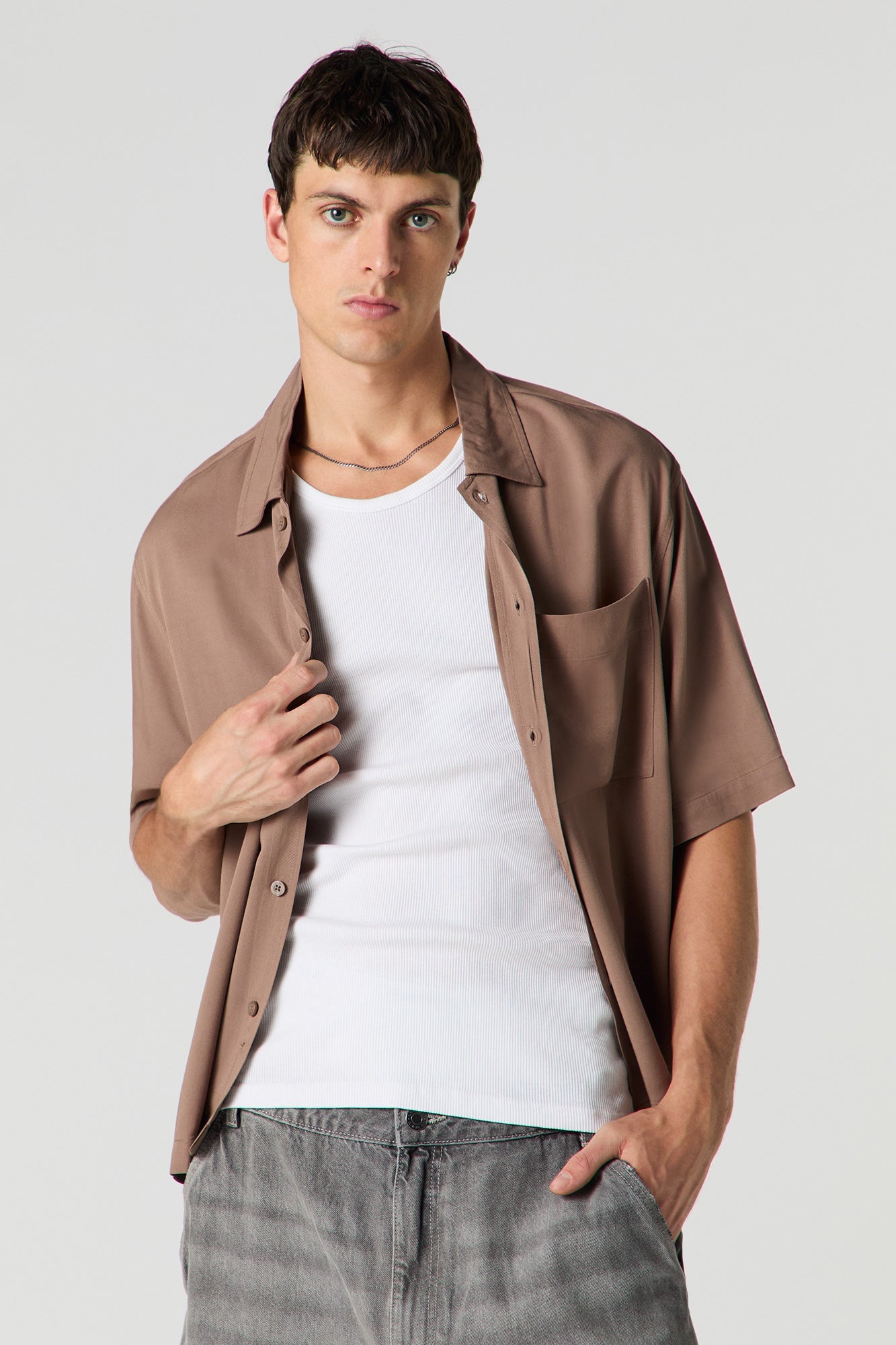 Boxy Button-Up Top