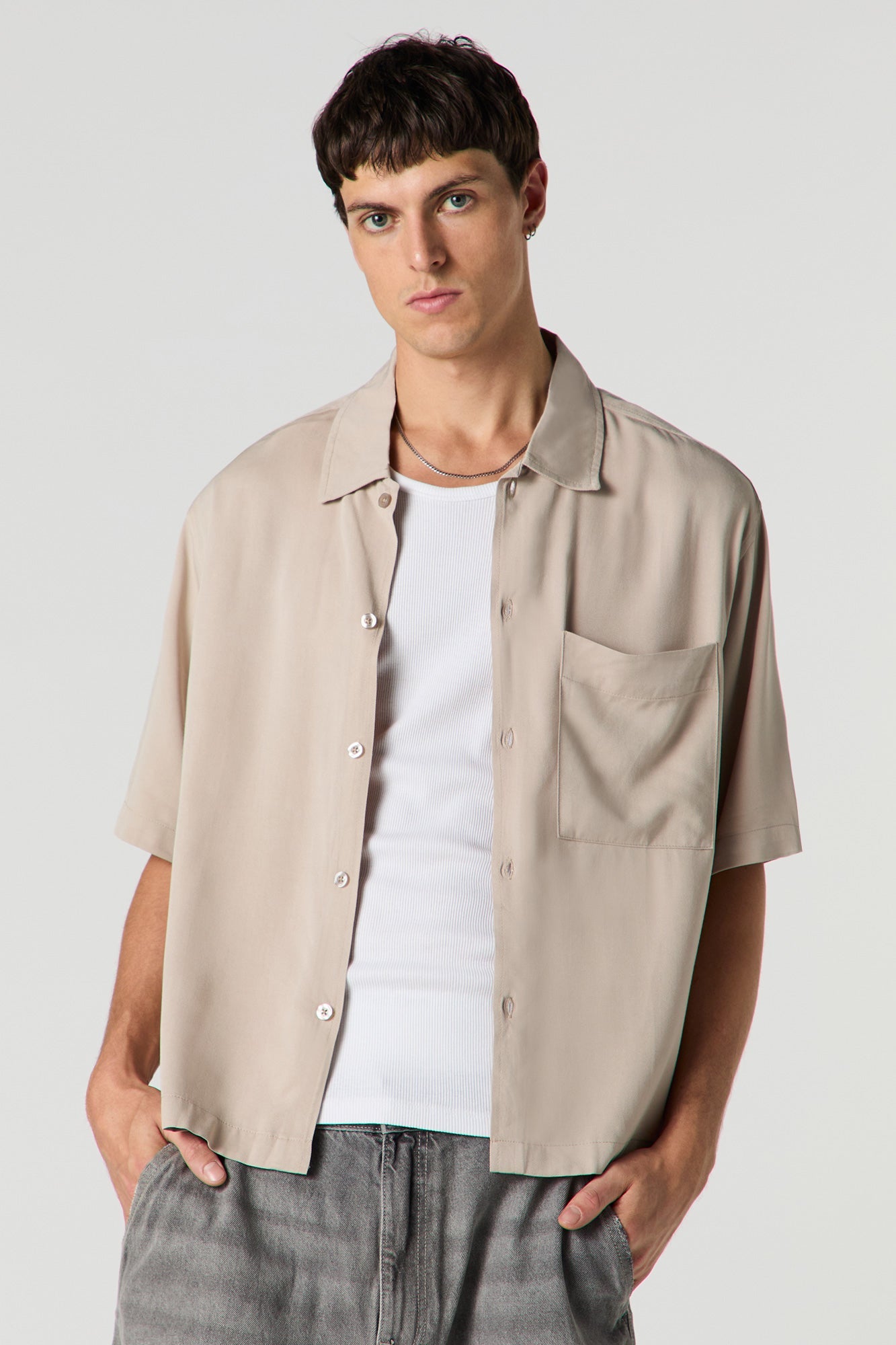Boxy Button-Up Top