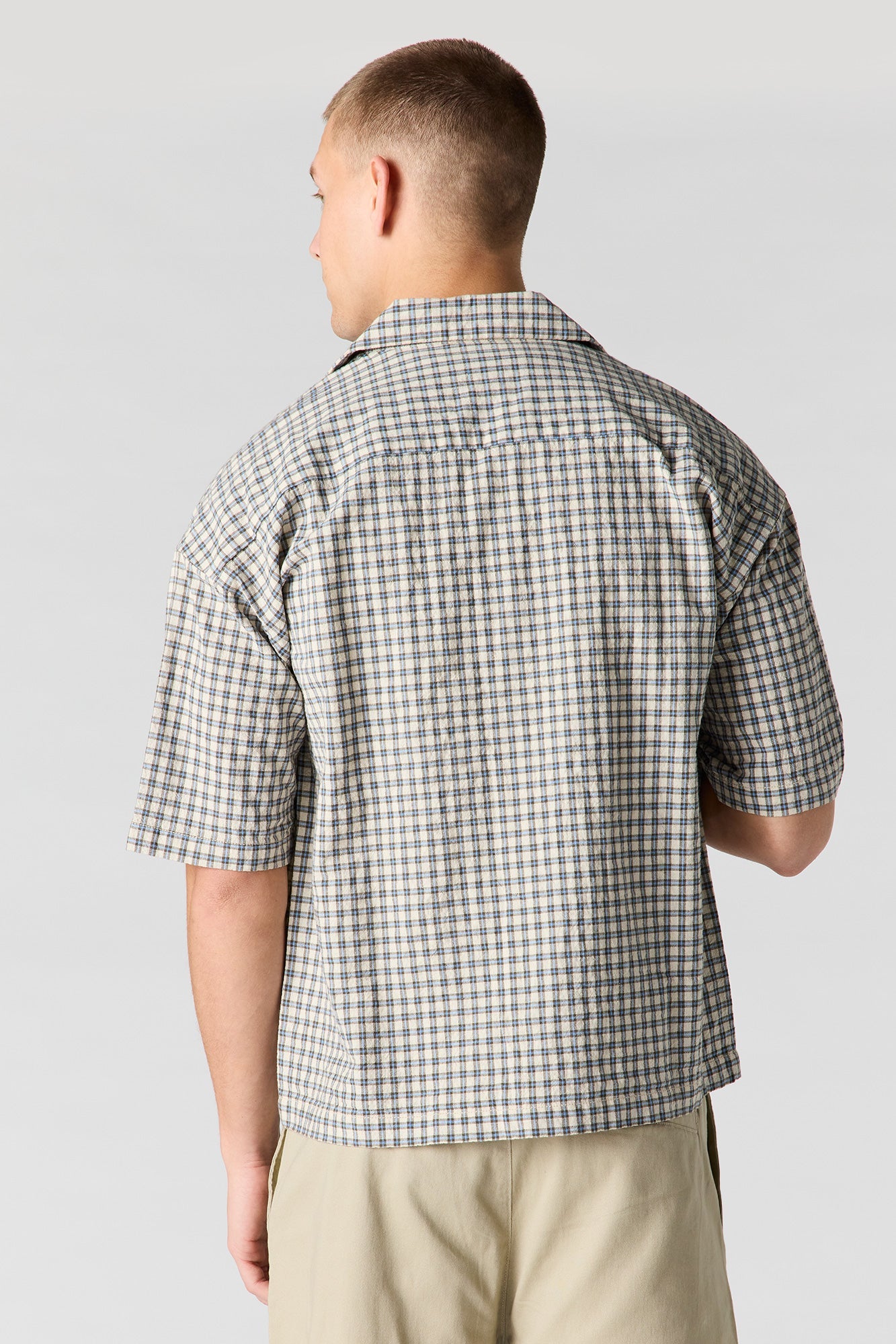 Plaid Button-Up Top