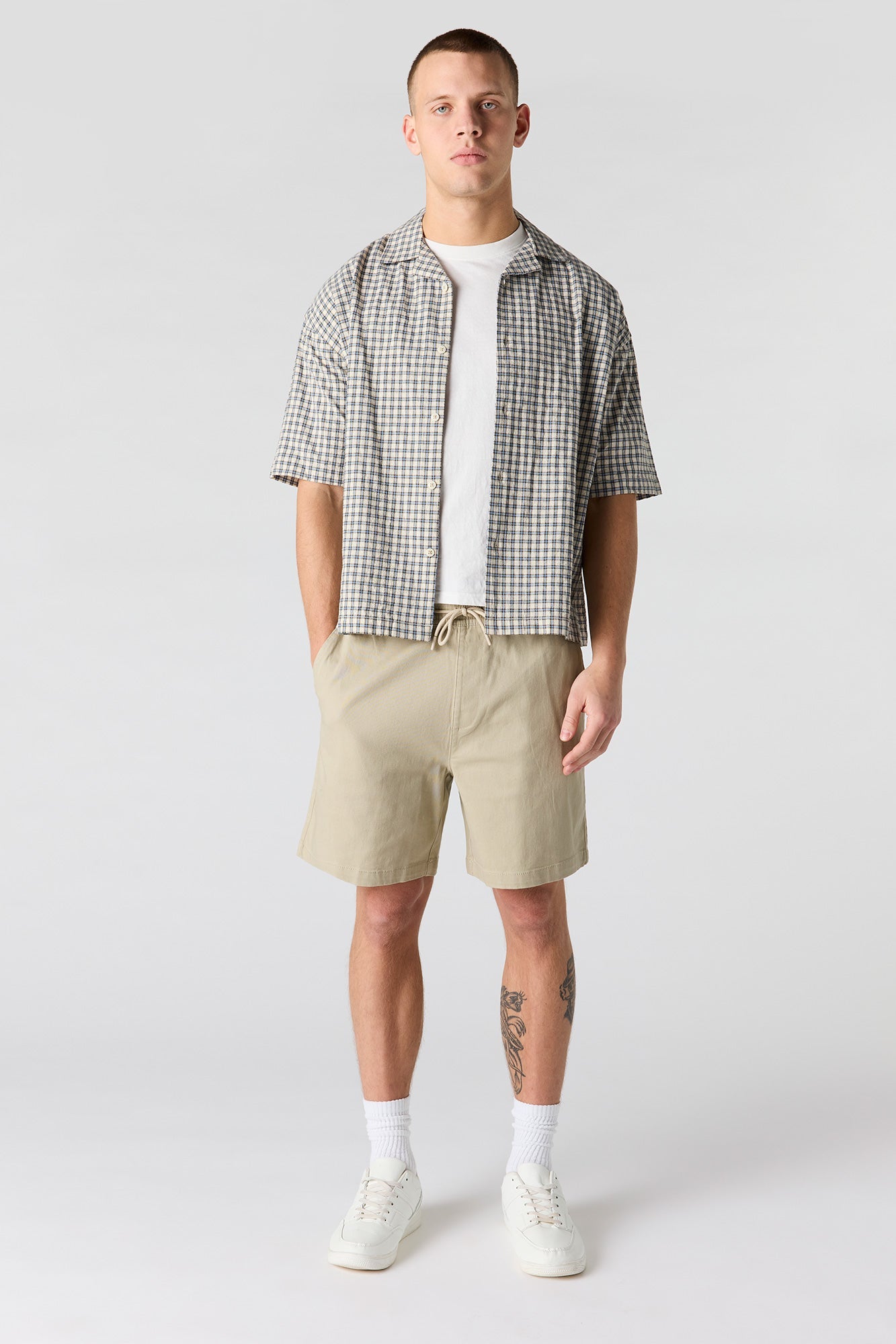 Plaid Button-Up Top