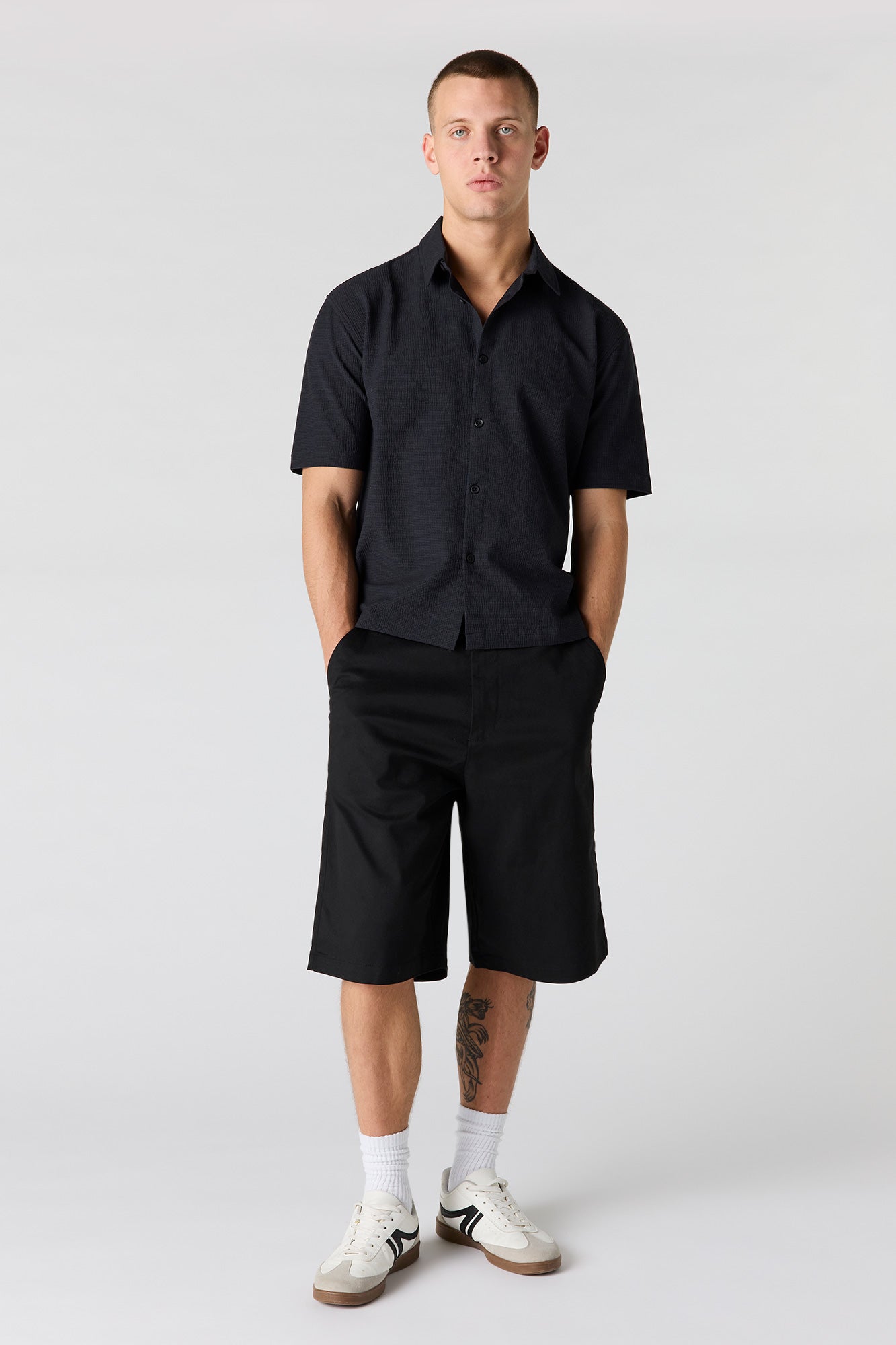 Textured Button-Up Top