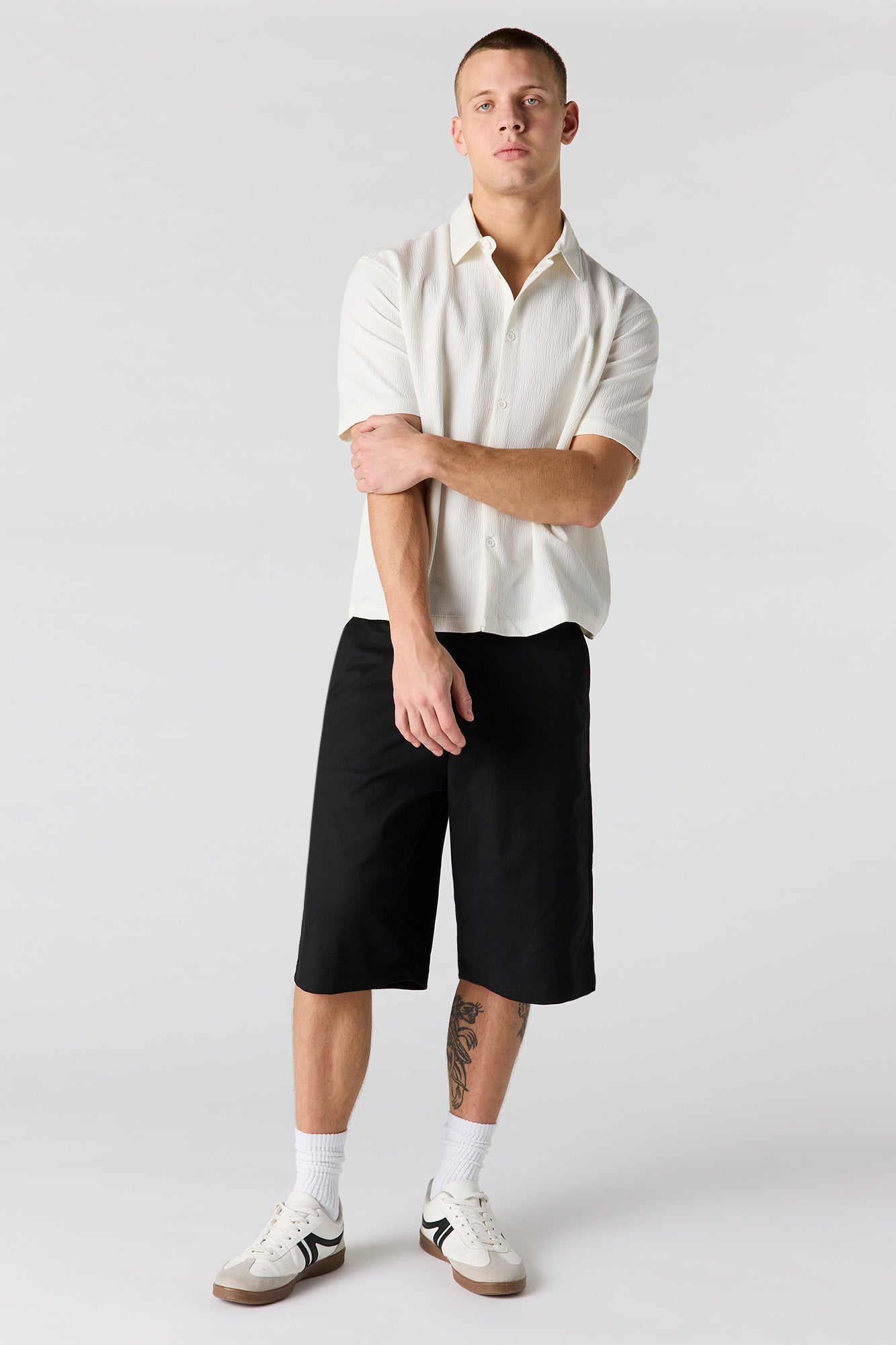 Textured Button-Up Top
