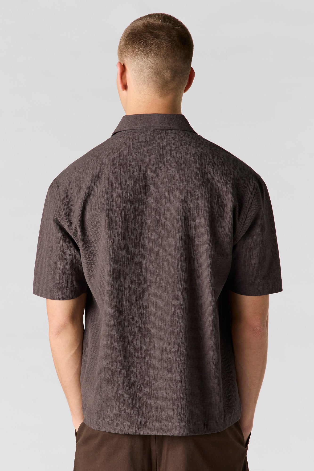 Textured Button-Up Top