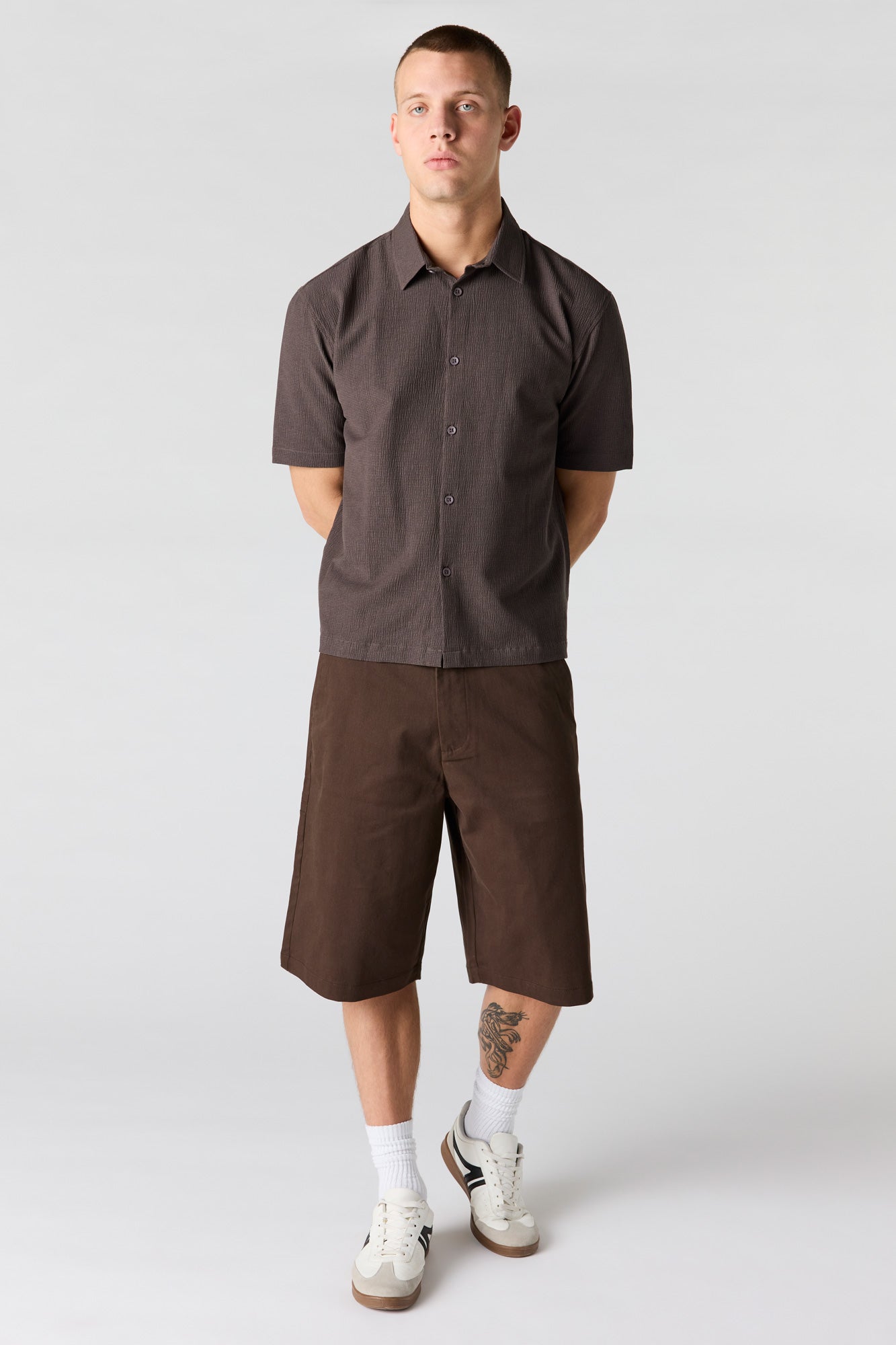 Textured Button-Up Top